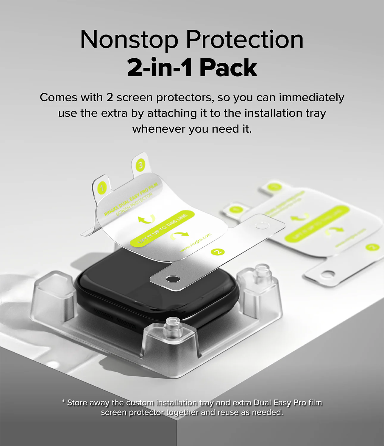 Apple Watch 11 / 10 (46mm) Screen Protector | Dual Easy Film Pro - Image 5