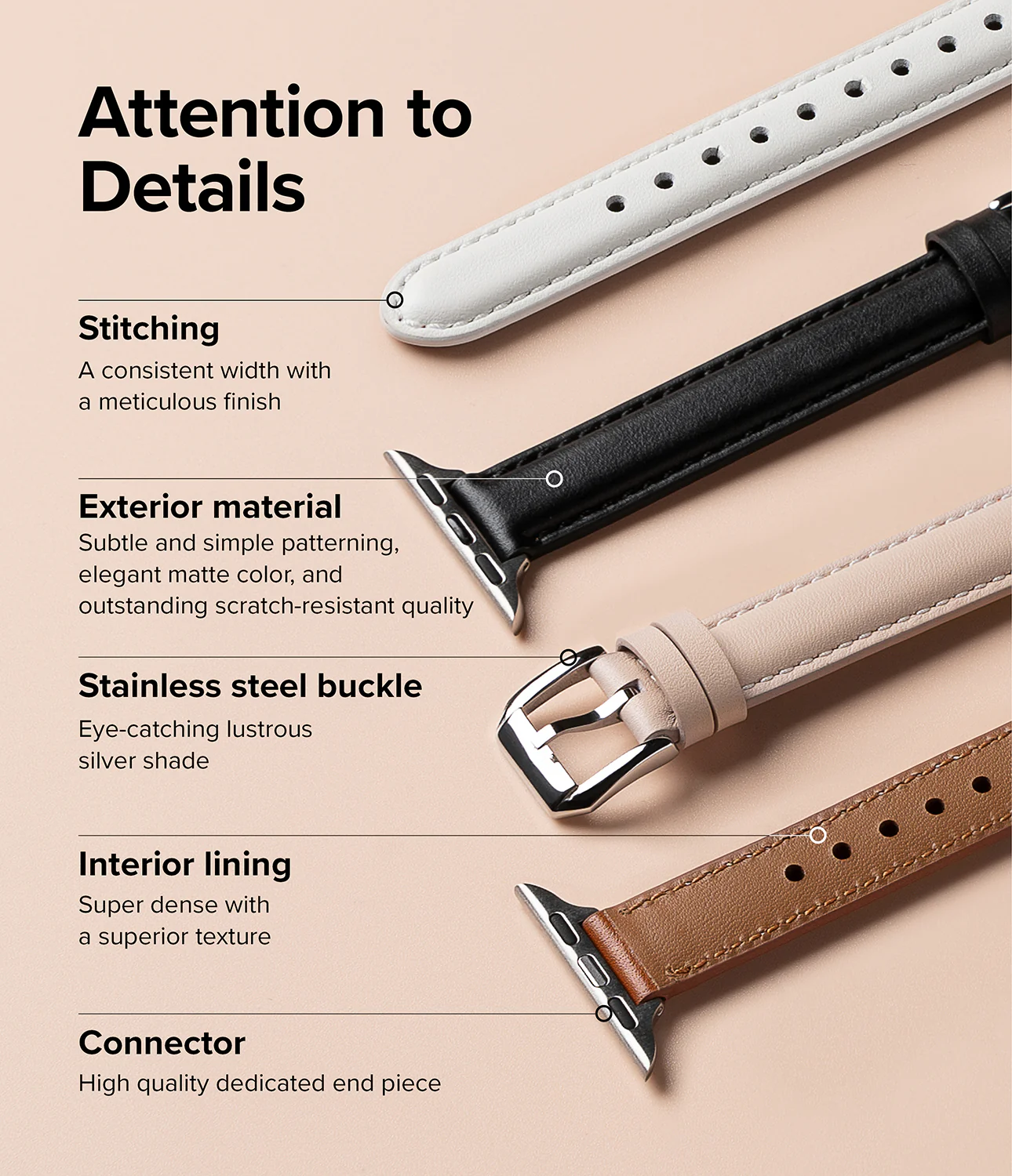 Apple Watch 42·41·40·38 mm | Leather One Padded Slim - Image 11