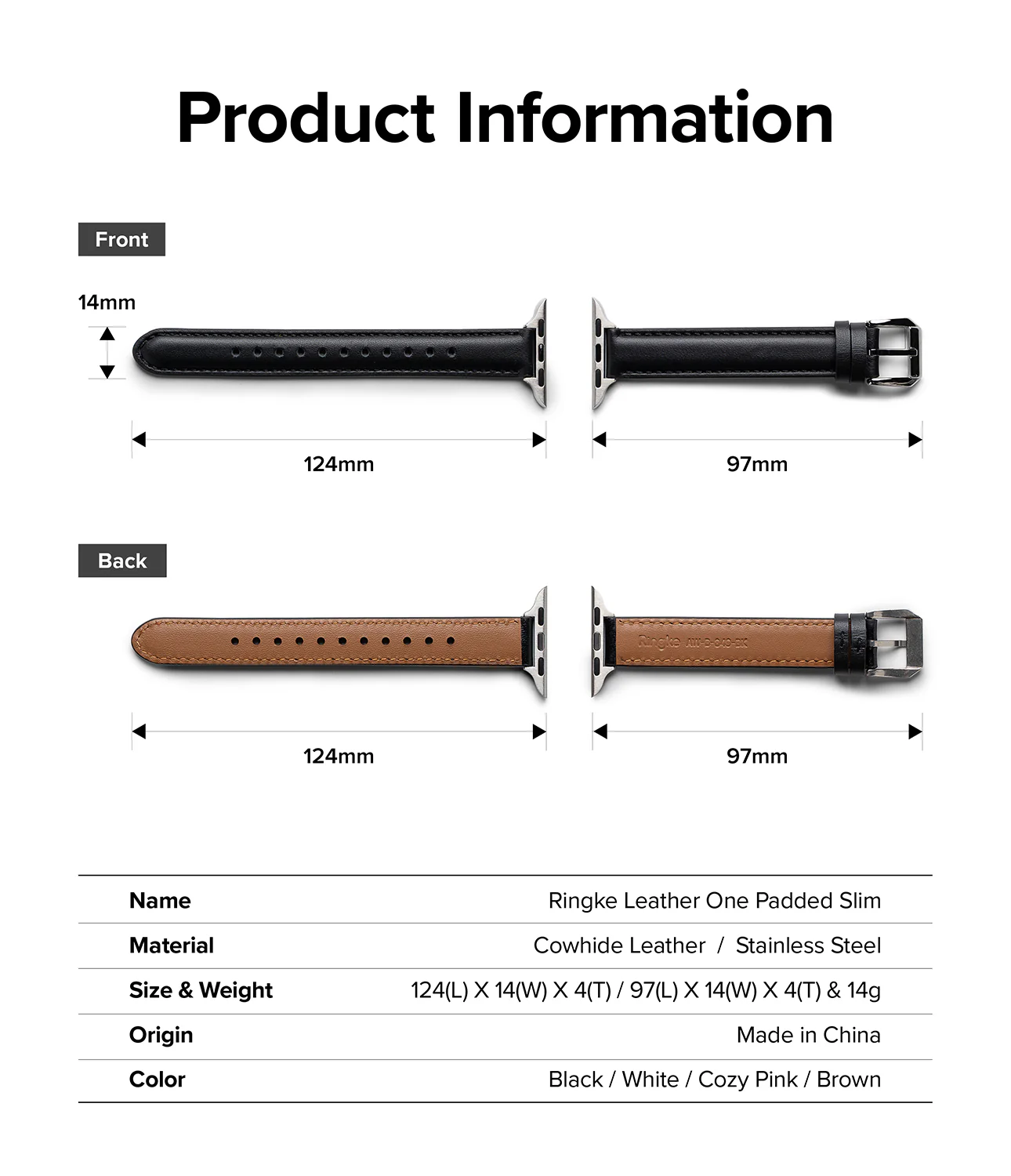 Apple Watch 42·41·40·38 mm | Leather One Padded Slim - Image 14
