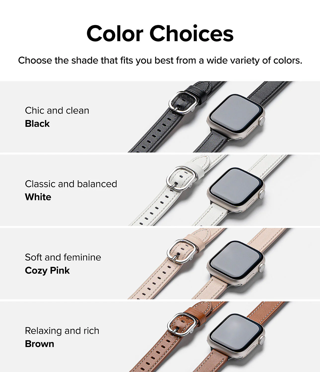 Apple Watch 42·41·40·38 mm | Leather One Slim Band - Image 16