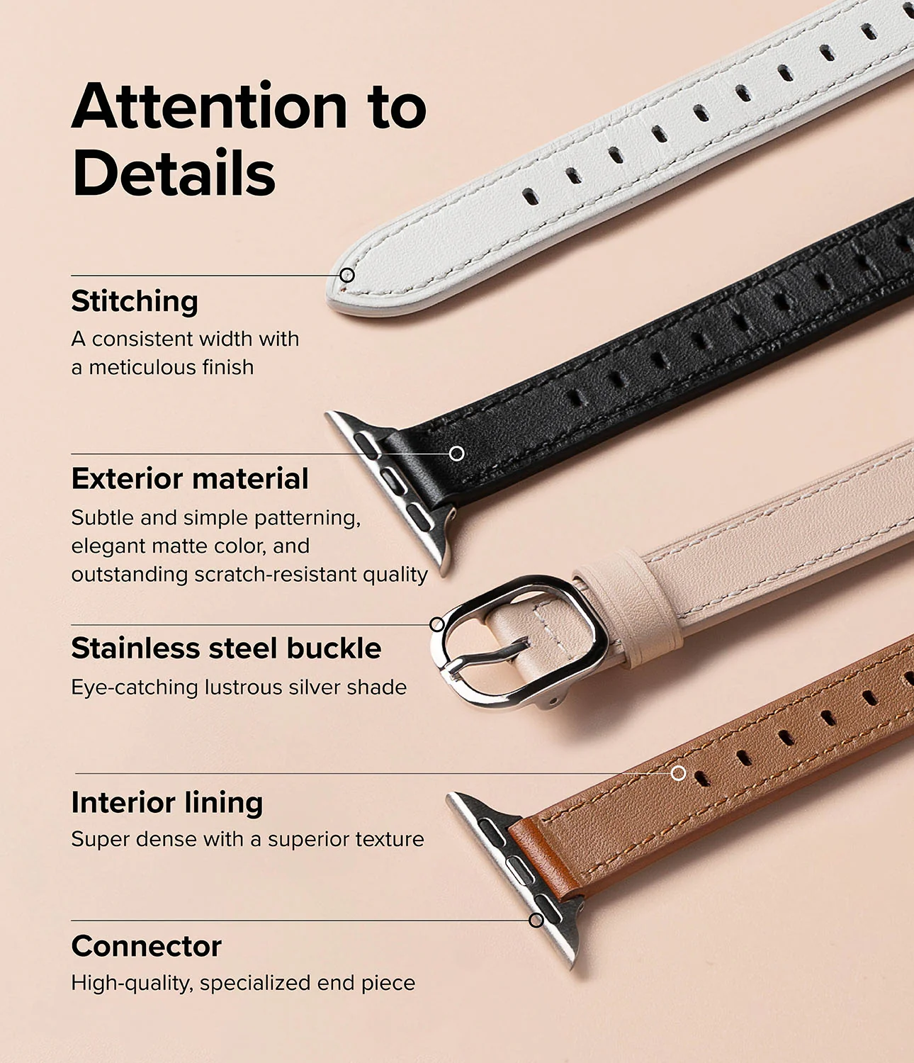 Apple Watch 42·41·40·38 mm | Leather One Slim Band - Image 56
