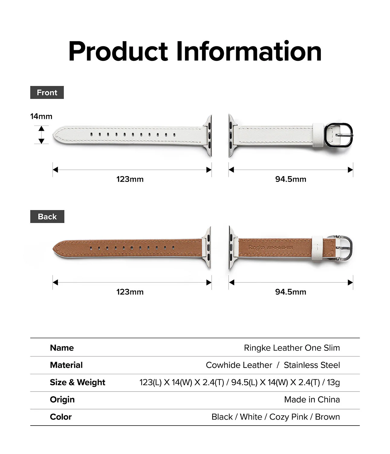 Apple Watch 42·41·40·38 mm | Leather One Slim Band - Image 59