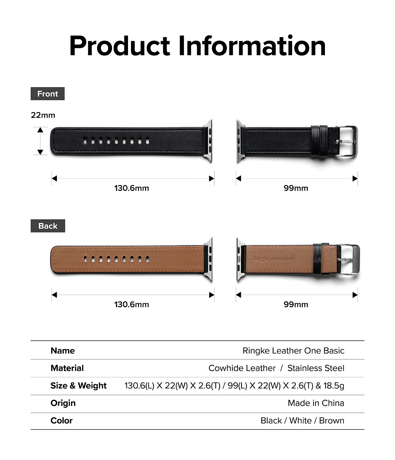 Apple Watch 49·46·45·44·42mm | Leather One Basic - Image 14