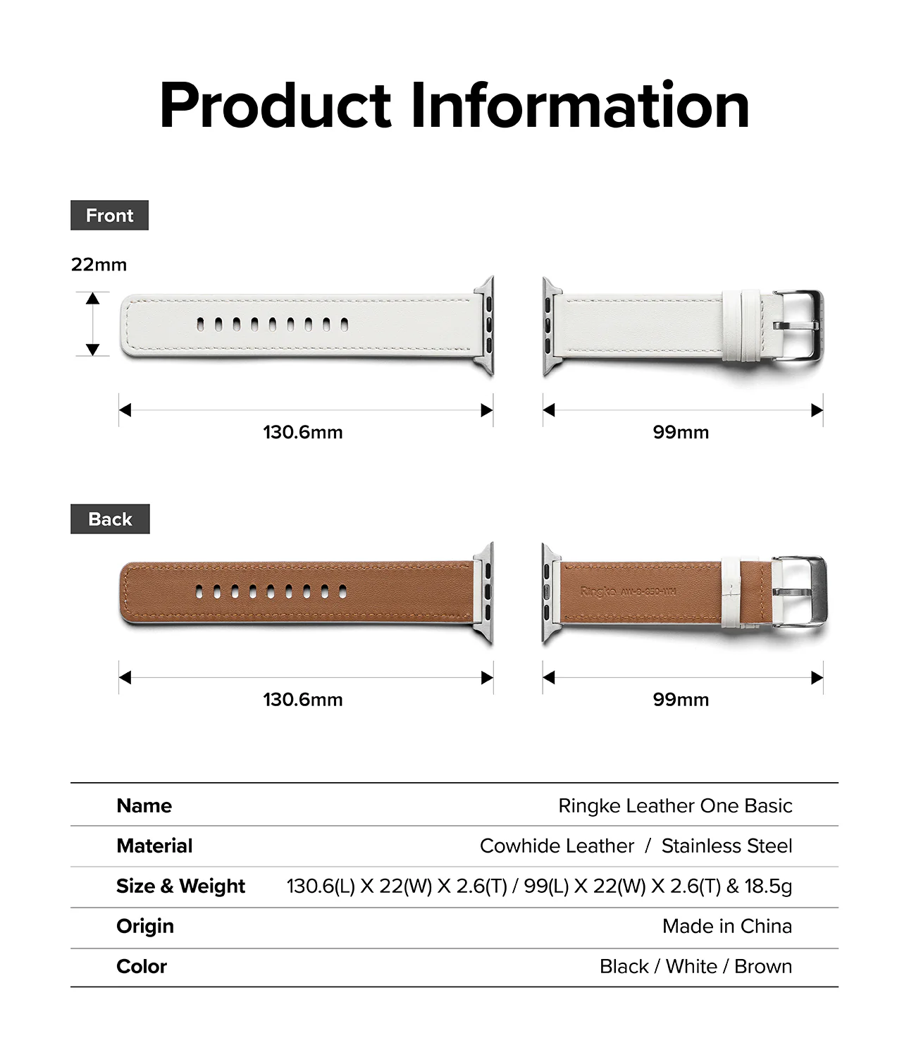 Apple Watch 49·46·45·44·42mm | Leather One Basic - Image 44