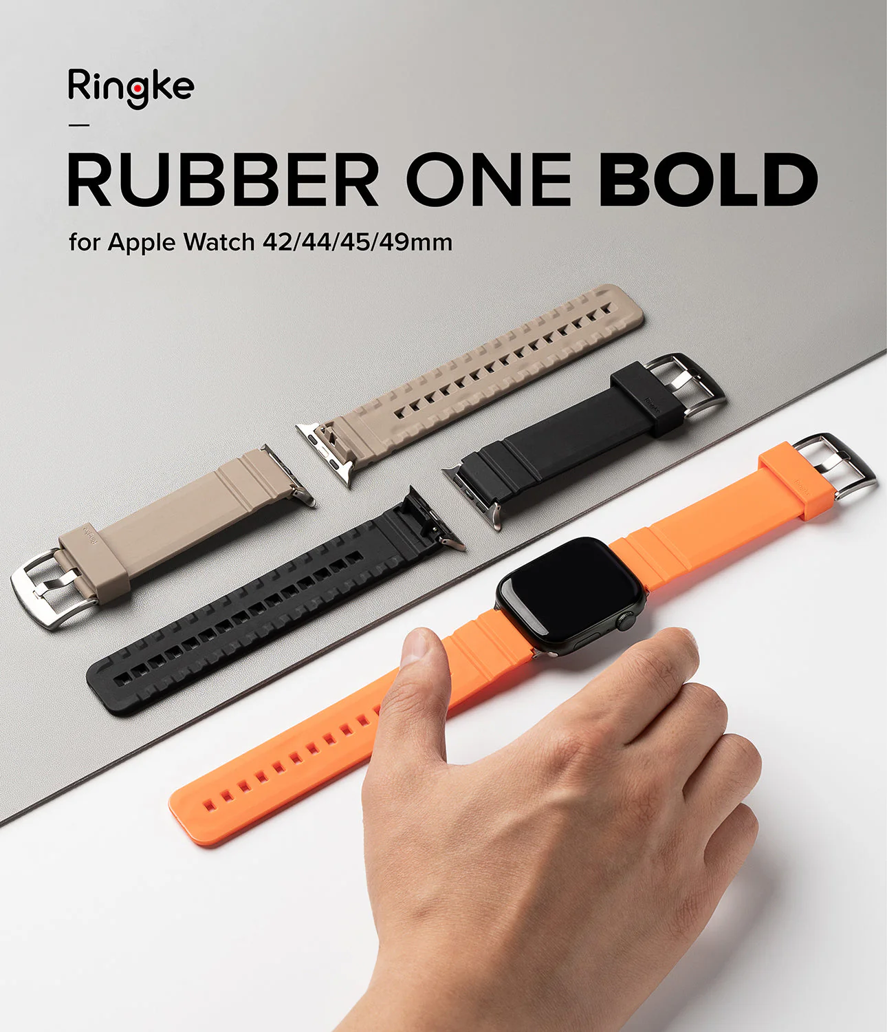 Apple Watch 49·46·45·44·42mm | Rubber One Bold Band - Image 4
