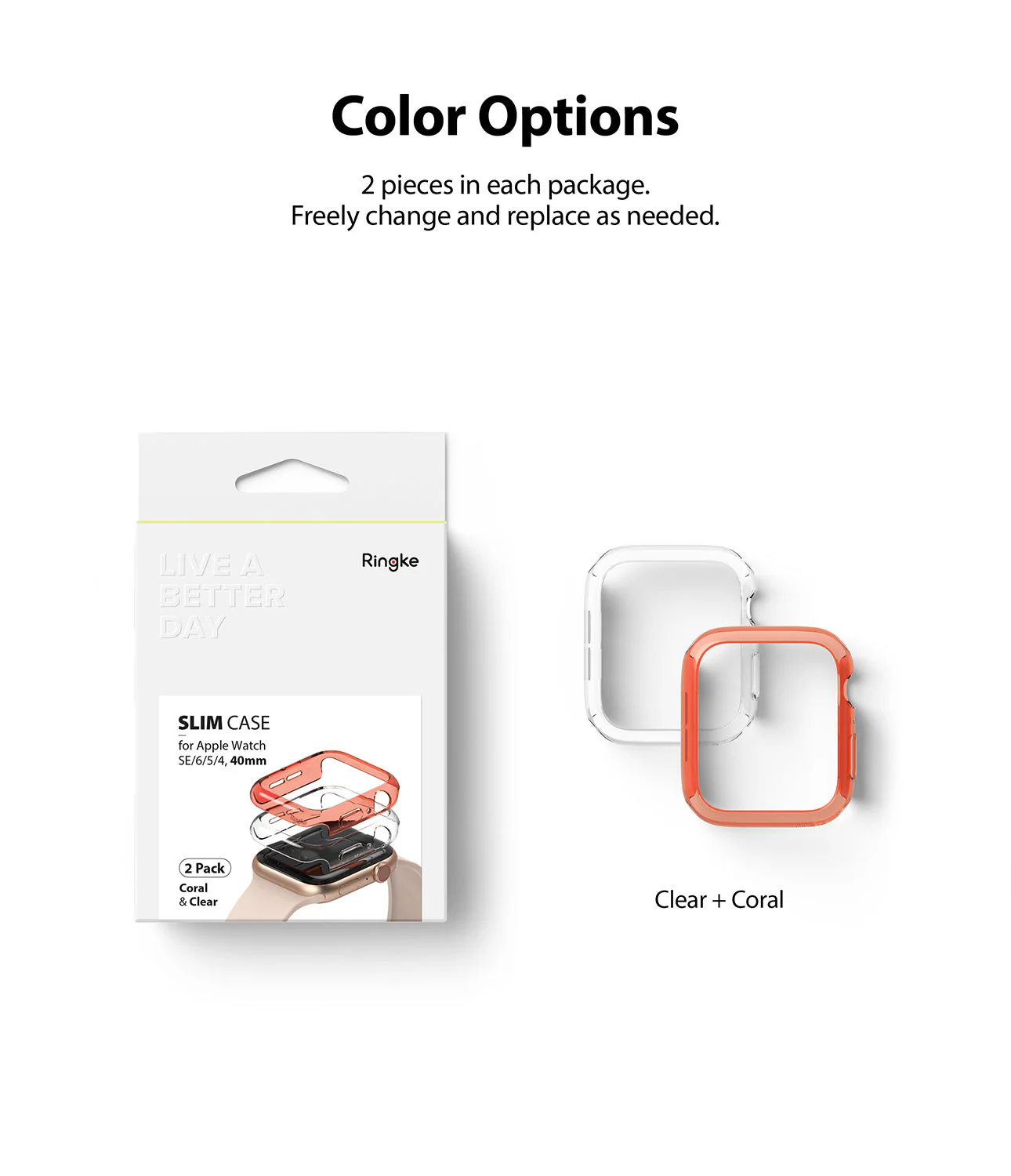 Apple Watch Series 6 / 5 / 4 / SE (40mm) Case | Slim (2 Pack) - Image 51