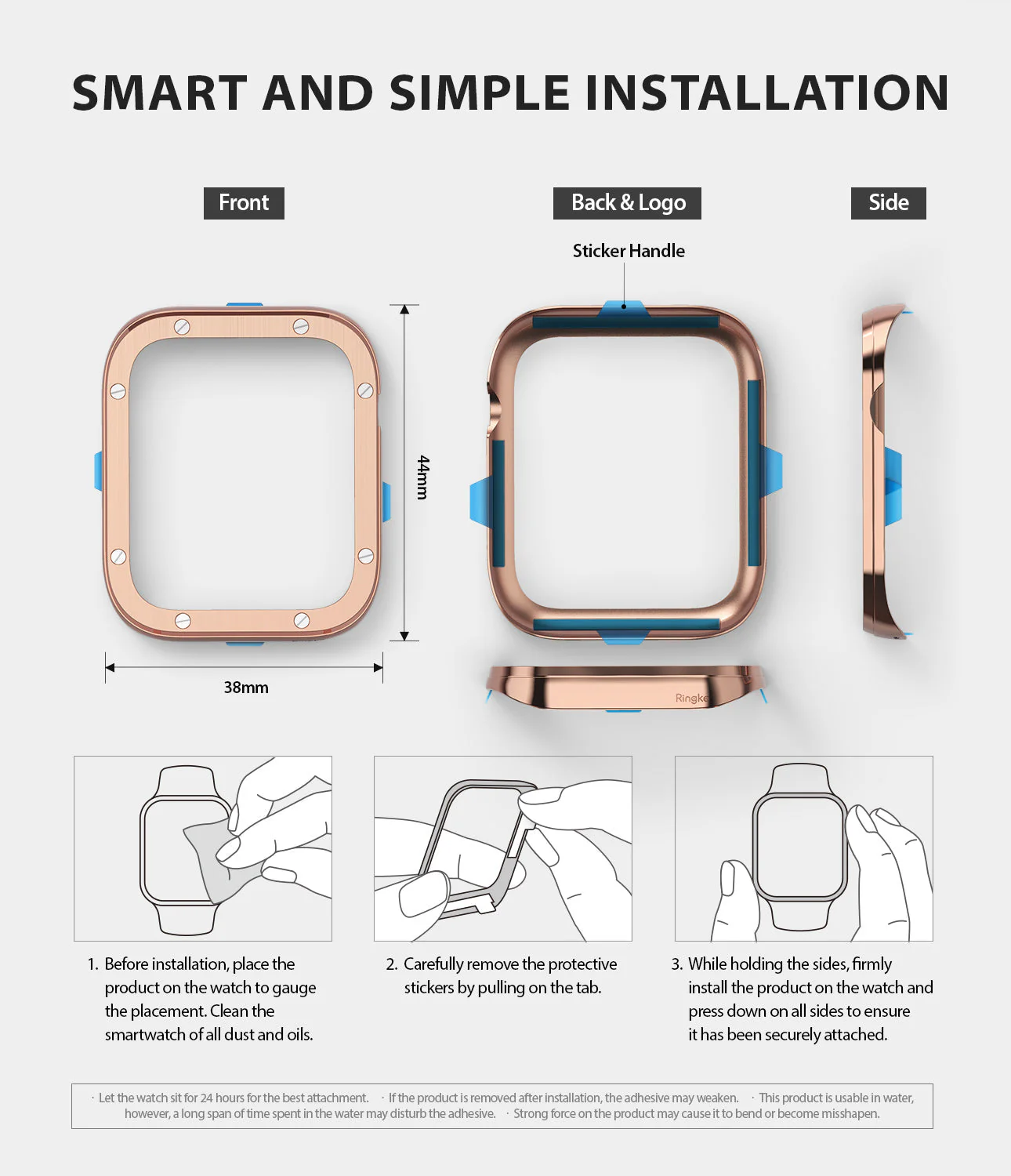 Apple Watch Series 6 / 5 / 4 / SE (44mm) | Premium Bezel Styling H - Image 23