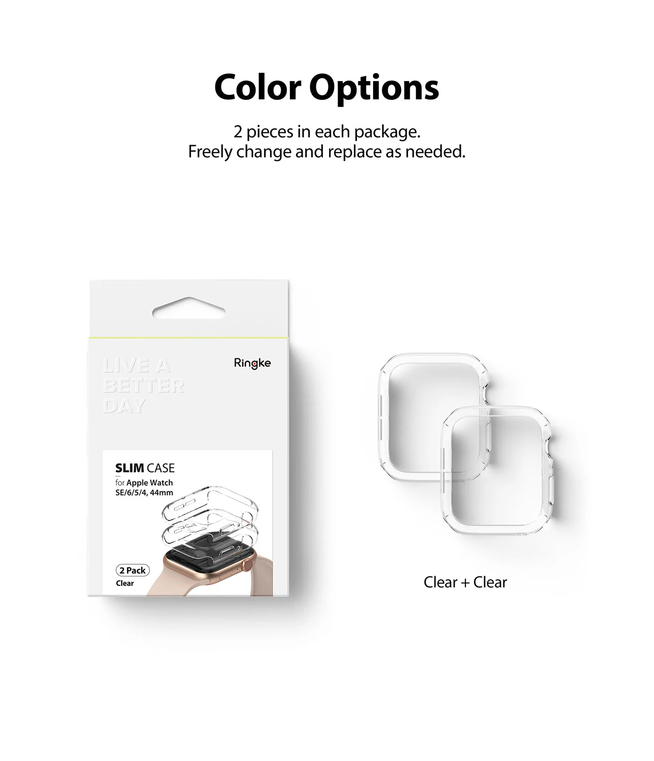 Apple Watch Series 6 / 5 / 4 / SE (44mm) Case | Slim (2 Pack) - Image 13