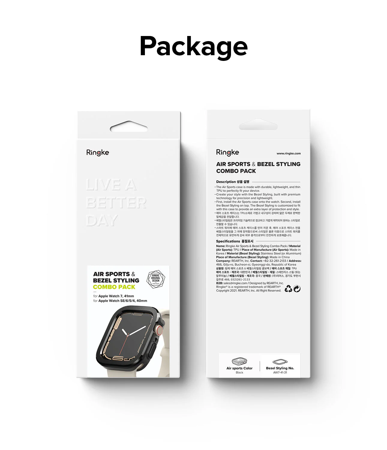 Apple Watch Series (41mm / 40mm) | Air Sports (Black) + Bezel Styling - Image 28