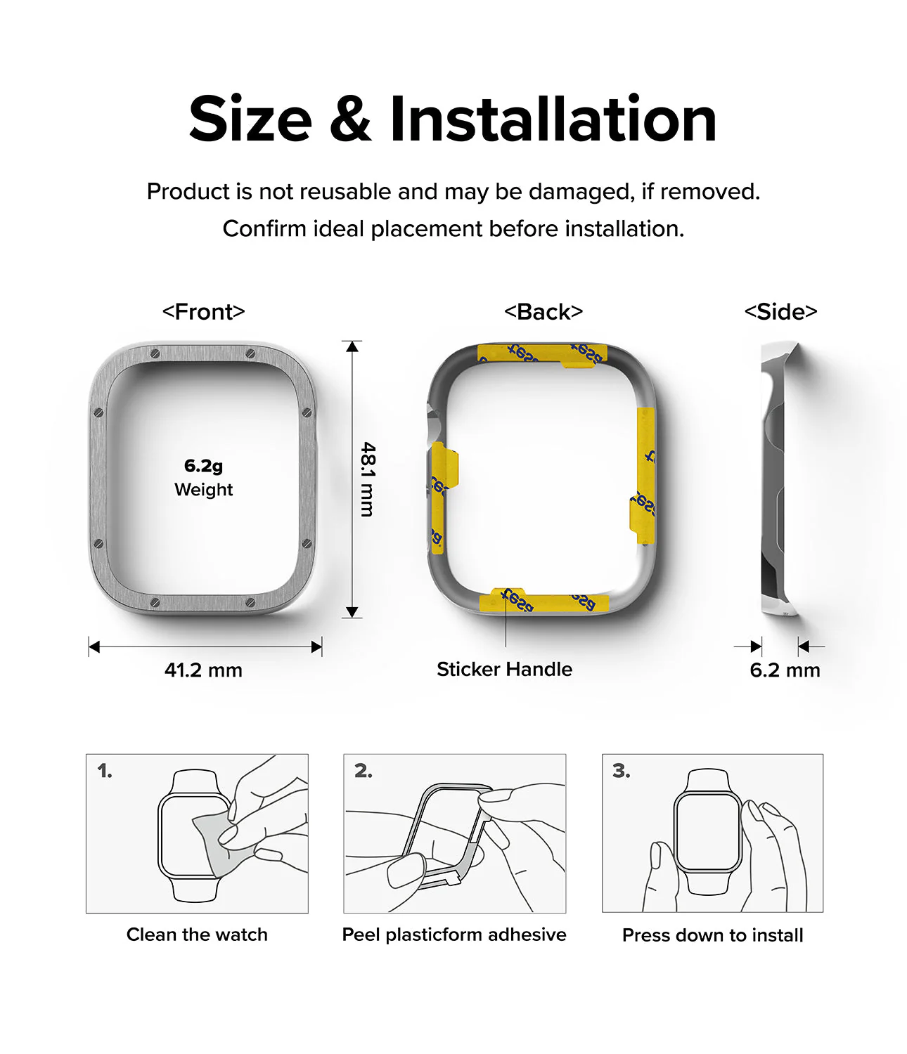 Apple Watch 9 / 8 / 7 (45mm) | Premium Bezel Styling Hairline Bolts Design - Image 13