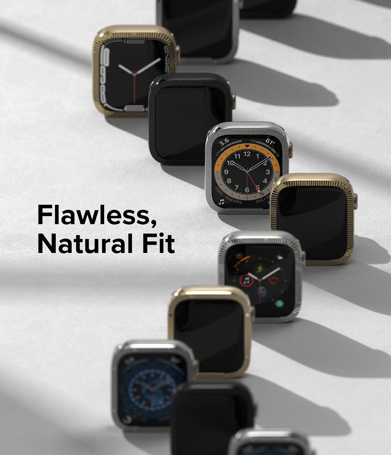 Apple Watch 9 / 8 / 7 (45mm) | Premium Bezel Styling Hairline Bolts Design - Image 20
