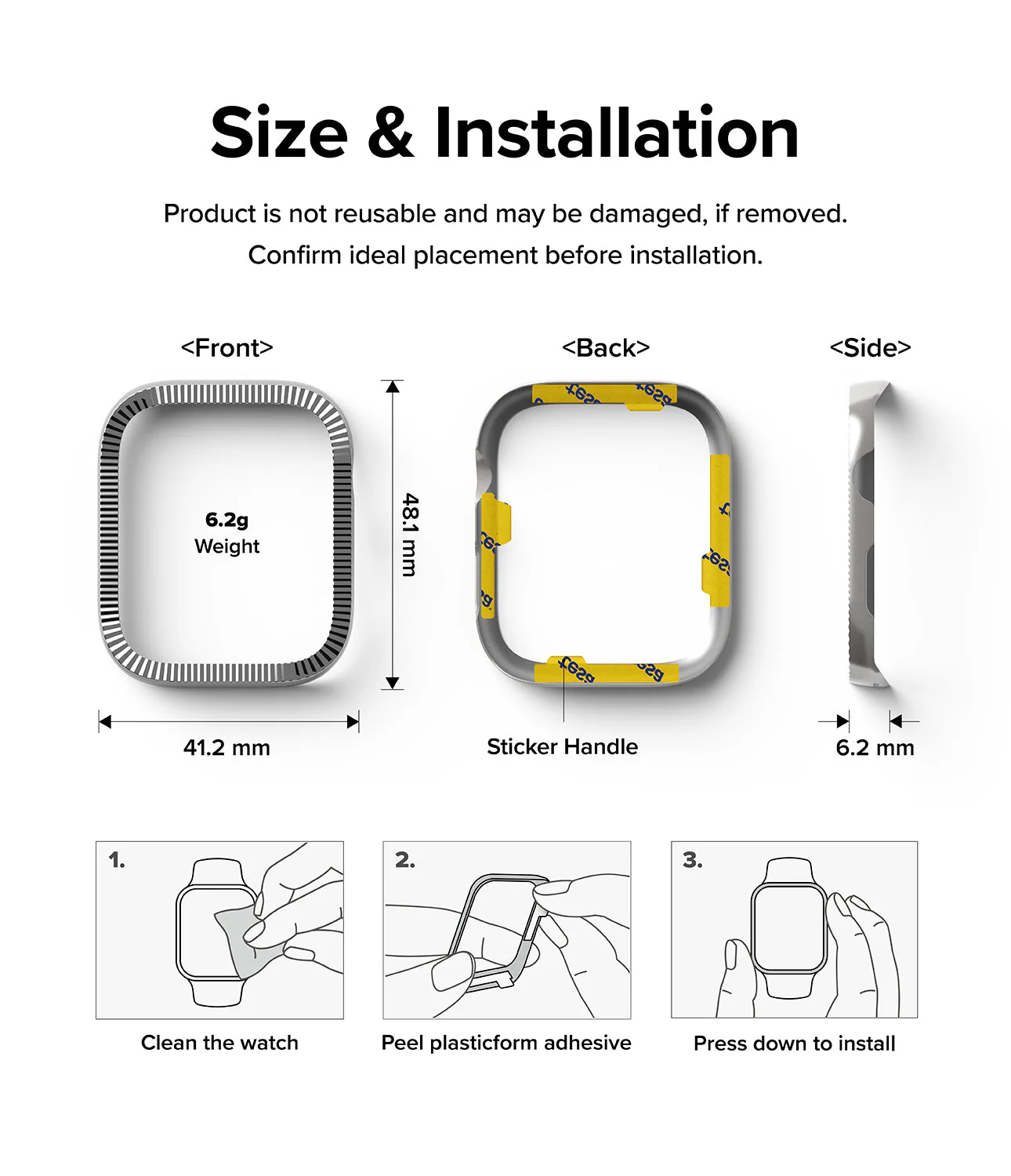 Apple Watch 9 / 8 / 7 (45mm) | Premium Bezel Styling Matte Curve - Image 13