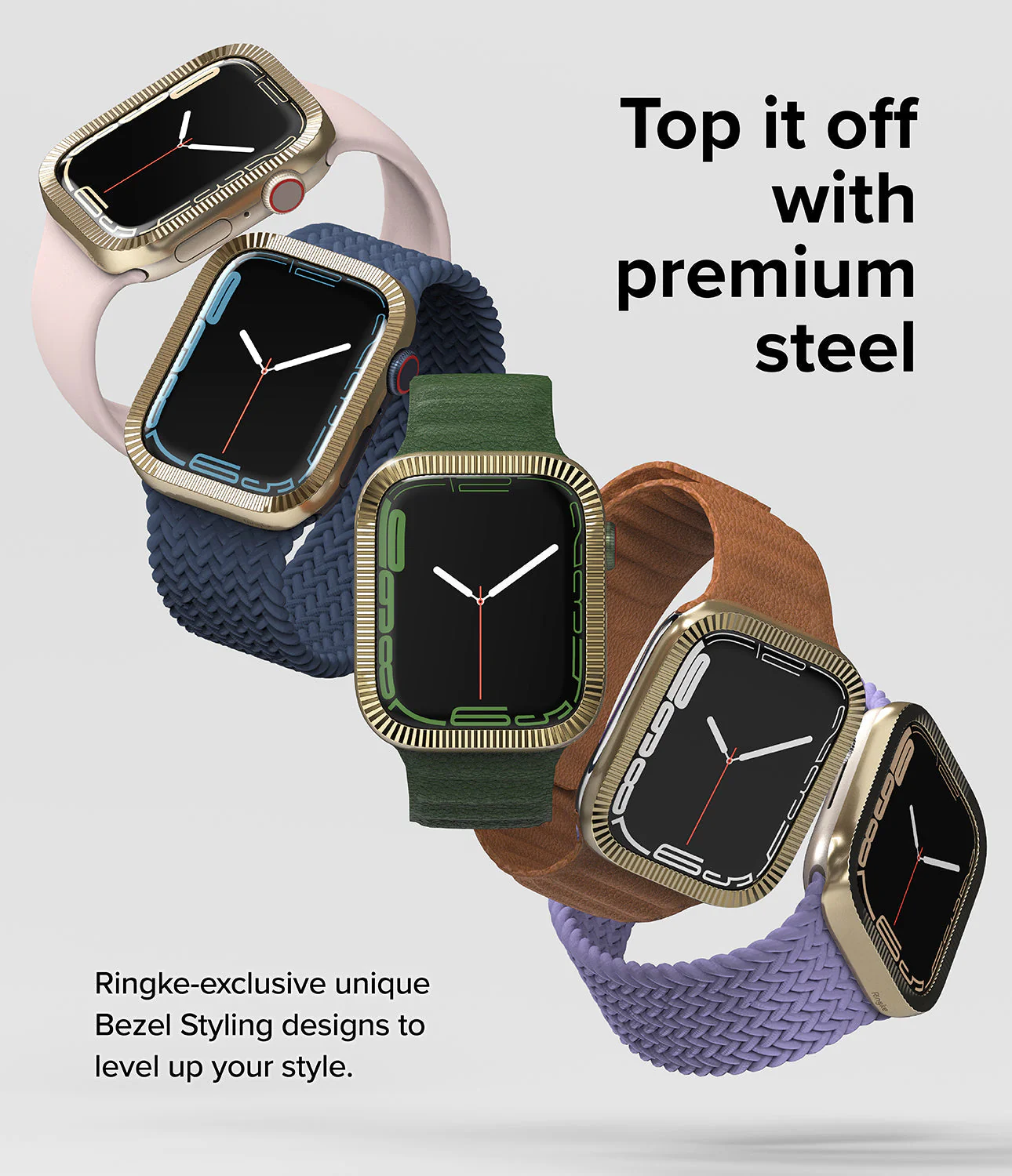 Apple Watch 9 / 8 / 7 (45mm) | Premium Bezel Styling Matte Curve - Image 18