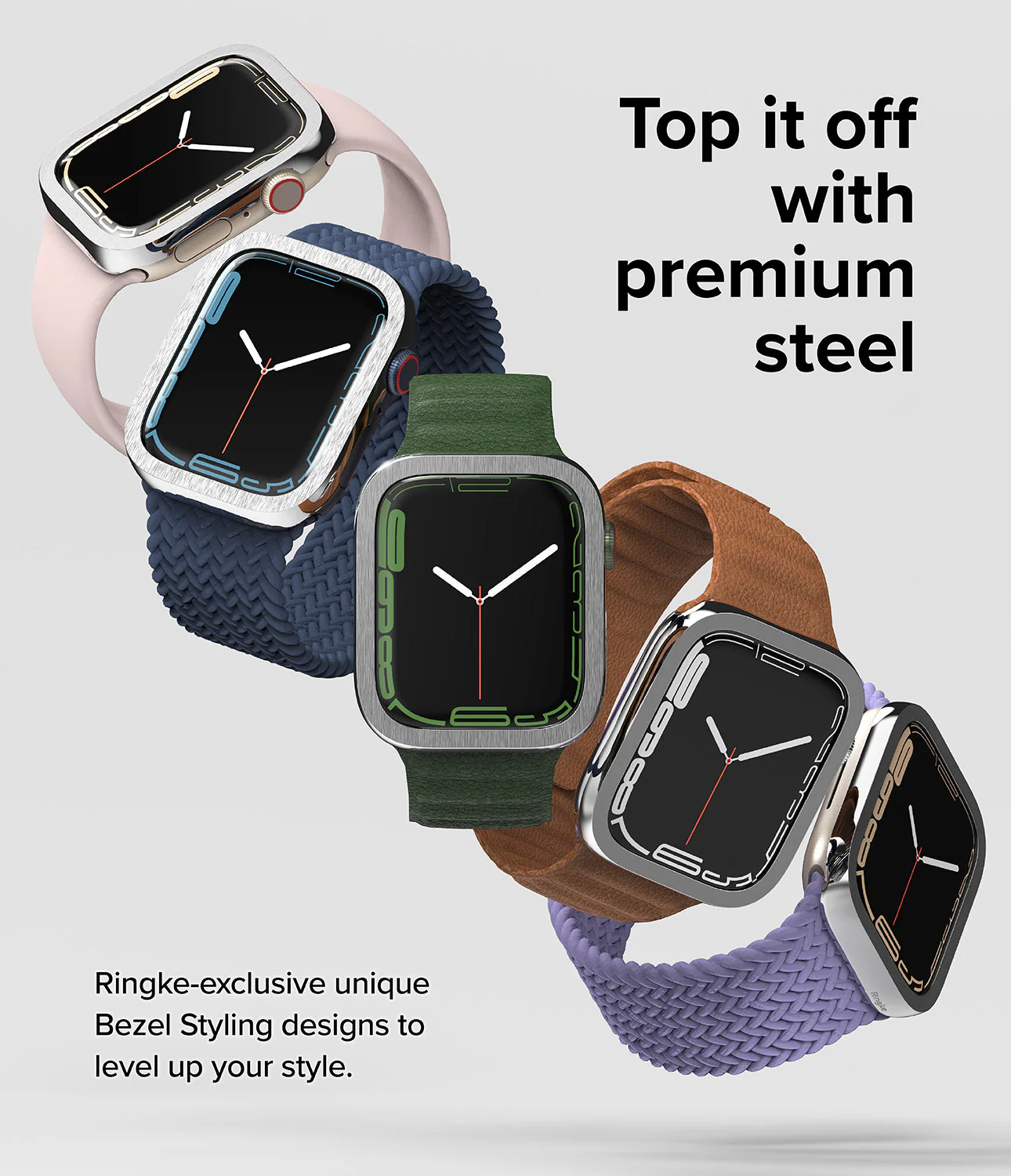 Apple Watch 9 / 8 / 7 (45mm) | Premium Bezel Styling Hairline - Image 4