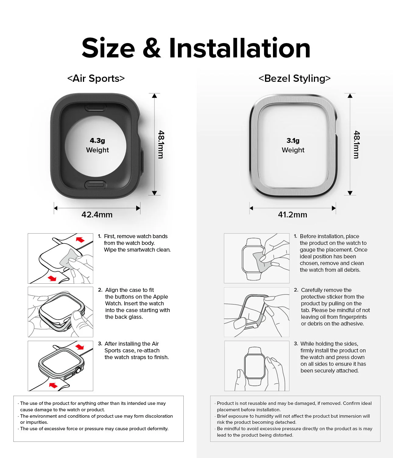Apple Watch Series (45mm / 44mm) | Air Sports (Black) + Bezel Styling - Image 13