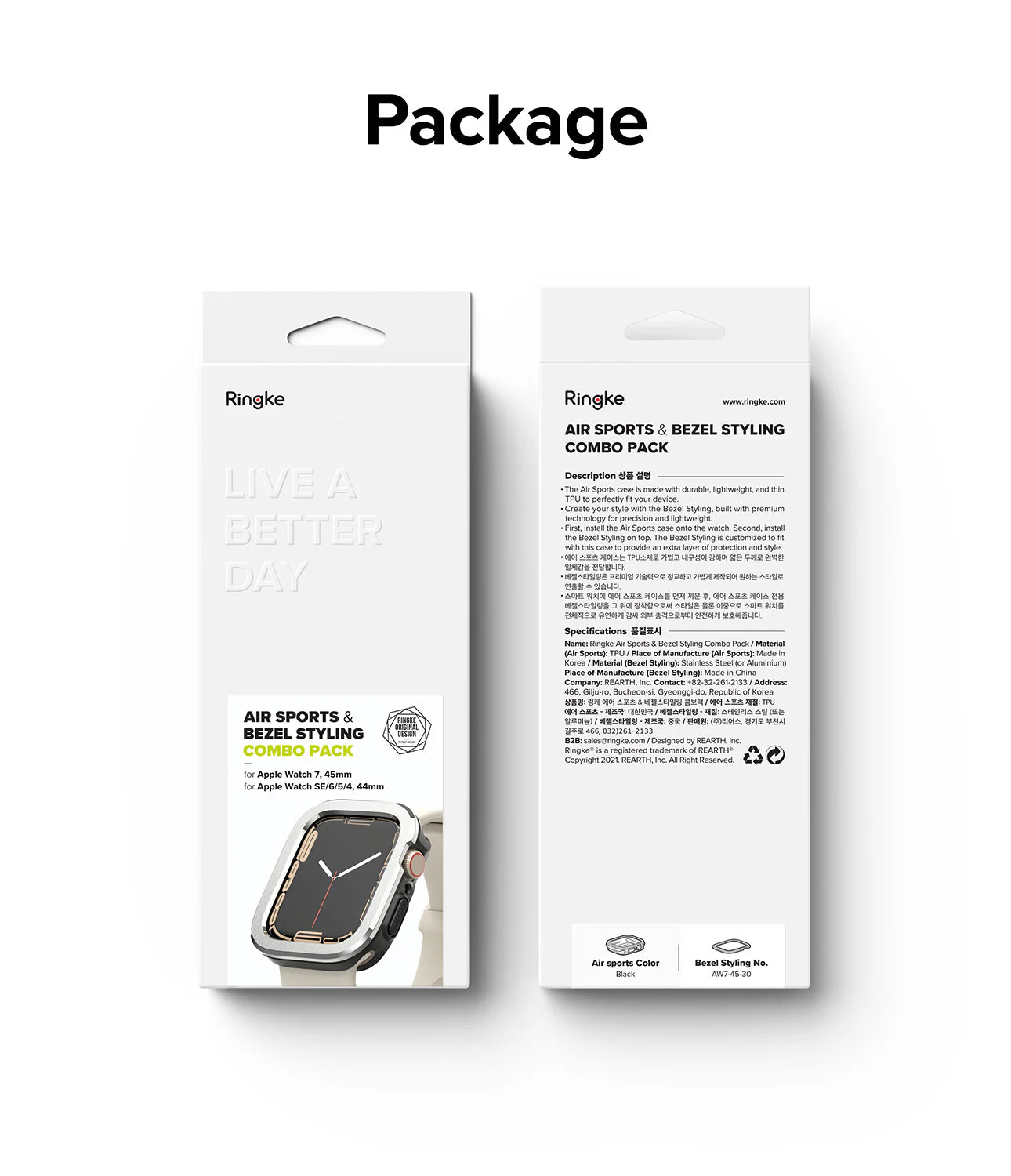 Apple Watch Series (45mm / 44mm) | Air Sports (Black) + Bezel Styling - Image 14
