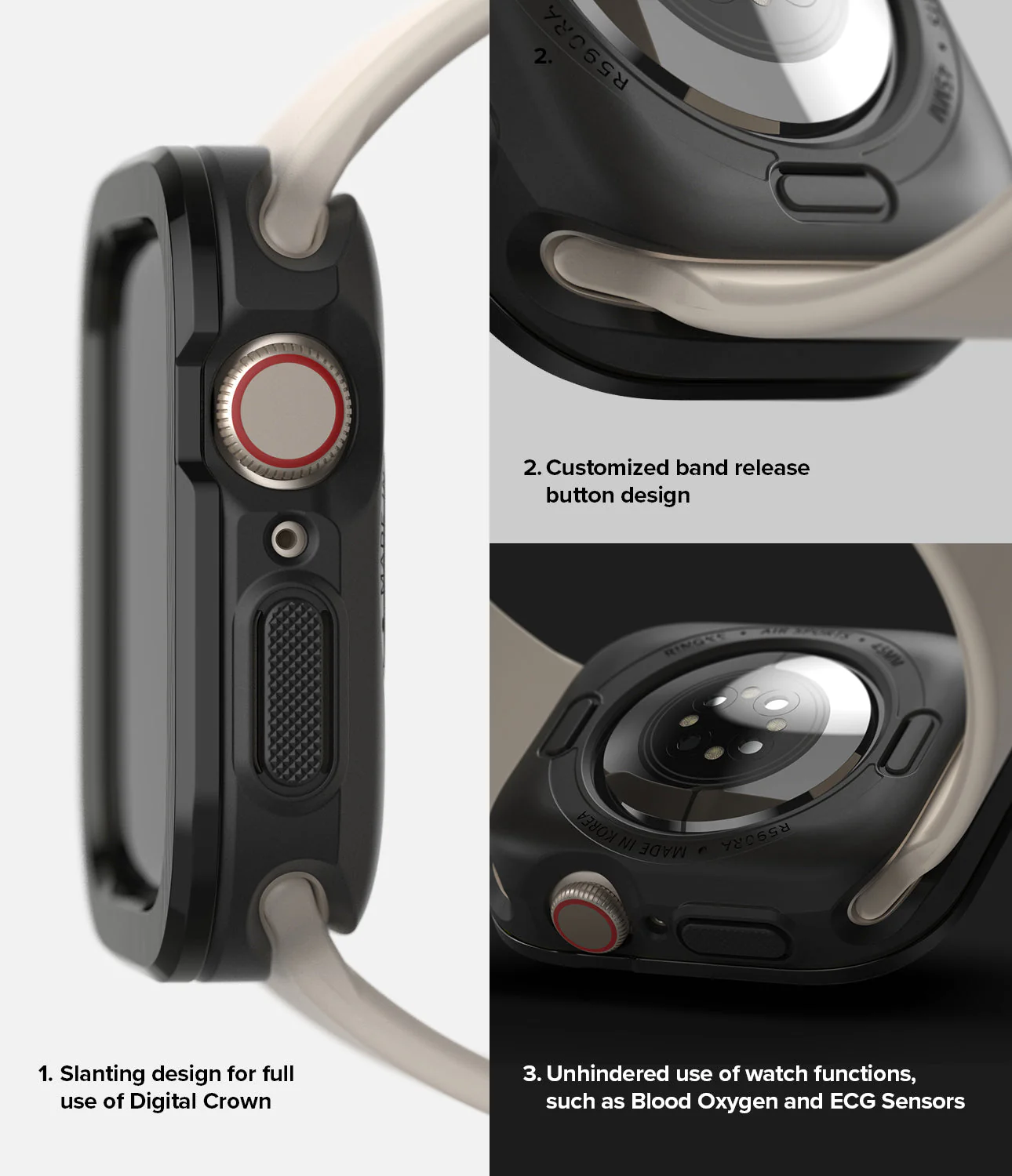Apple Watch Series (45mm / 44mm) | Air Sports (Black) + Bezel Styling - Image 22