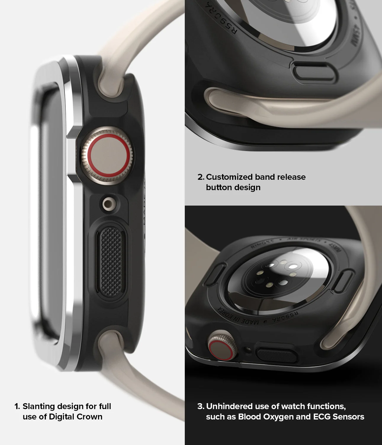 Apple Watch Series (45mm / 44mm) | Air Sports (Black) + Bezel Styling - Image 8