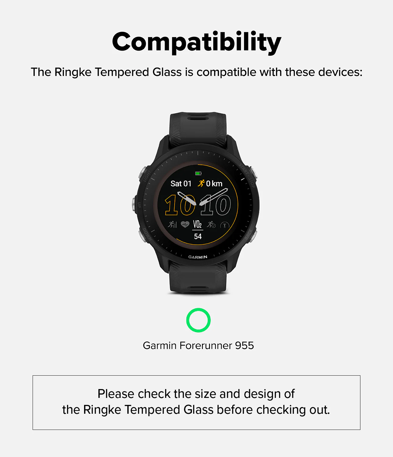 Forerunner 955 Screen Protector | Glass - R6 - Image 3