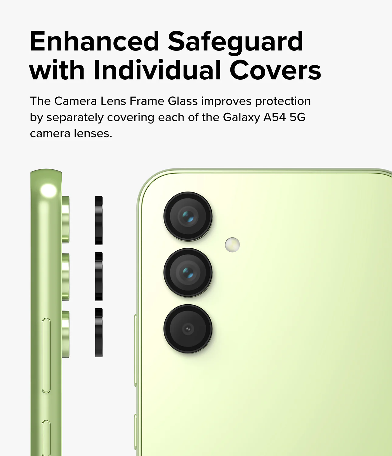 Galaxy A54 5G Camera Lens Protector | Camera Lens Frame Glass - Image 4