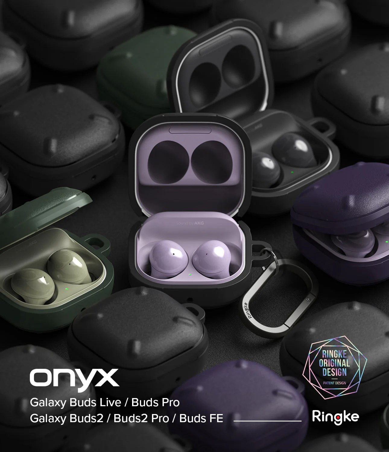 Galaxy Buds FE / 2 Pro / Buds 2 / Galaxy Buds Pro / Live Case | Onyx - Image 28
