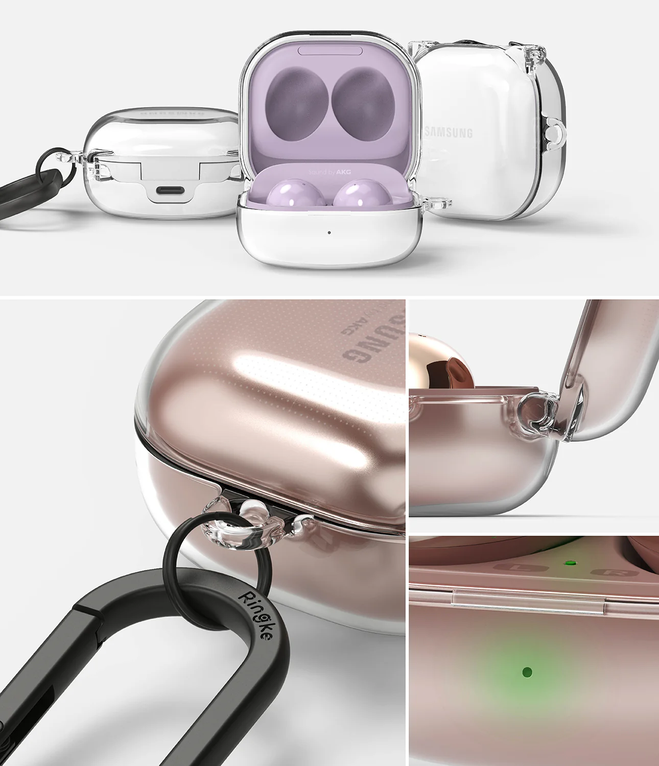 Galaxy Buds FE / 2 Pro / Buds 2 / Galaxy Buds Pro / Live Case | Hinge - Clear - Image 8