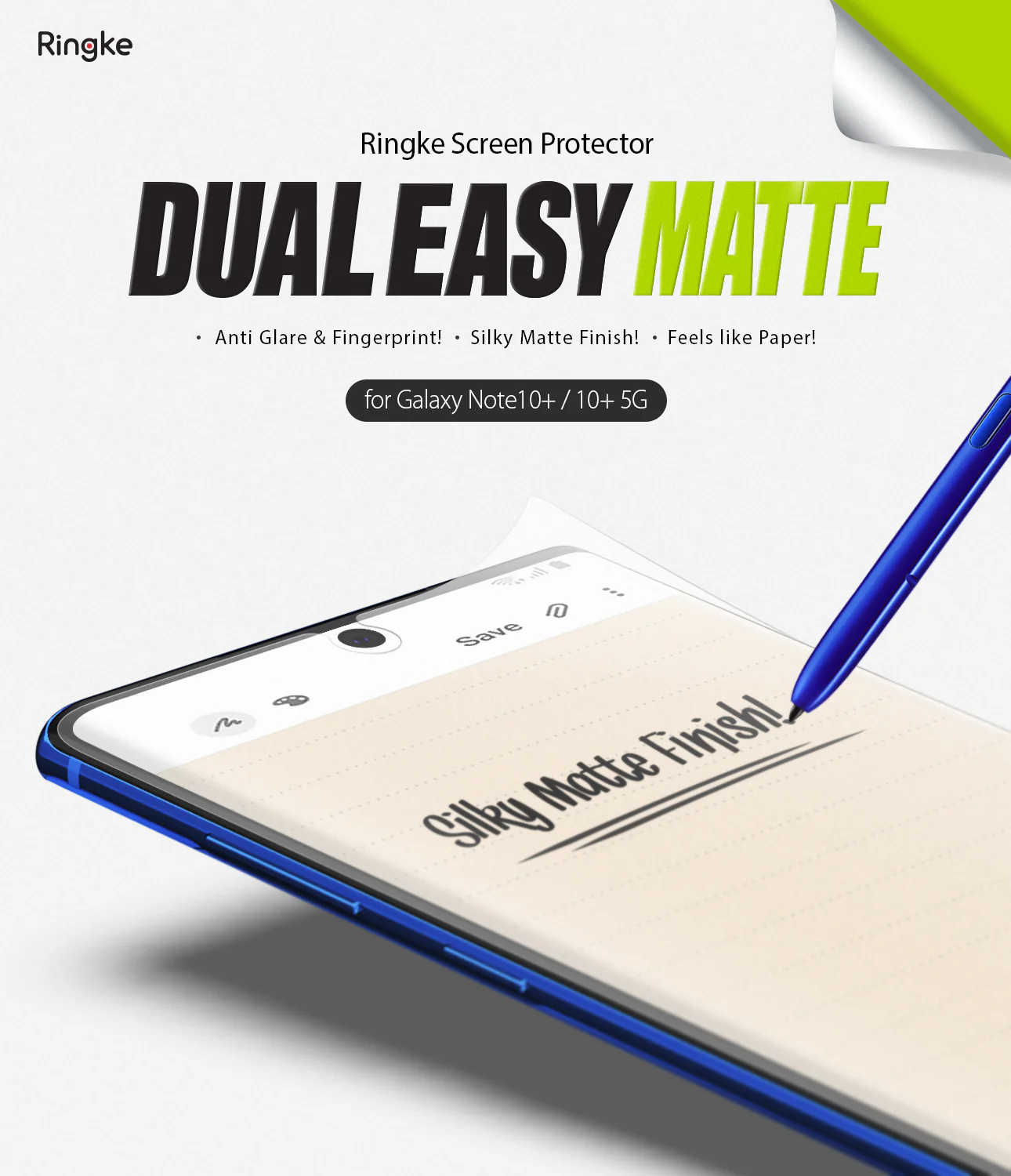 Galaxy Note 10 Plus Screen Protector | Dual Easy Film Matte - Image 2