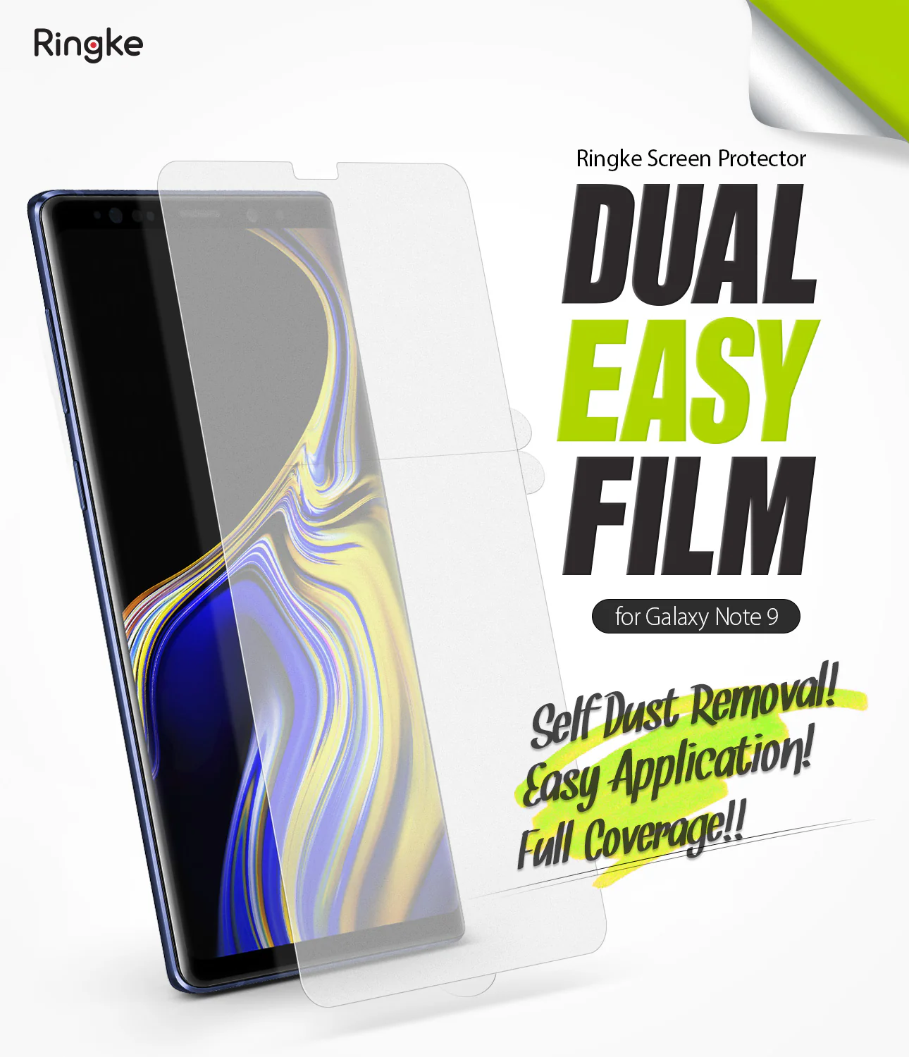 Galaxy Note 9 Screen Protector | Dual Easy Film - Image 2