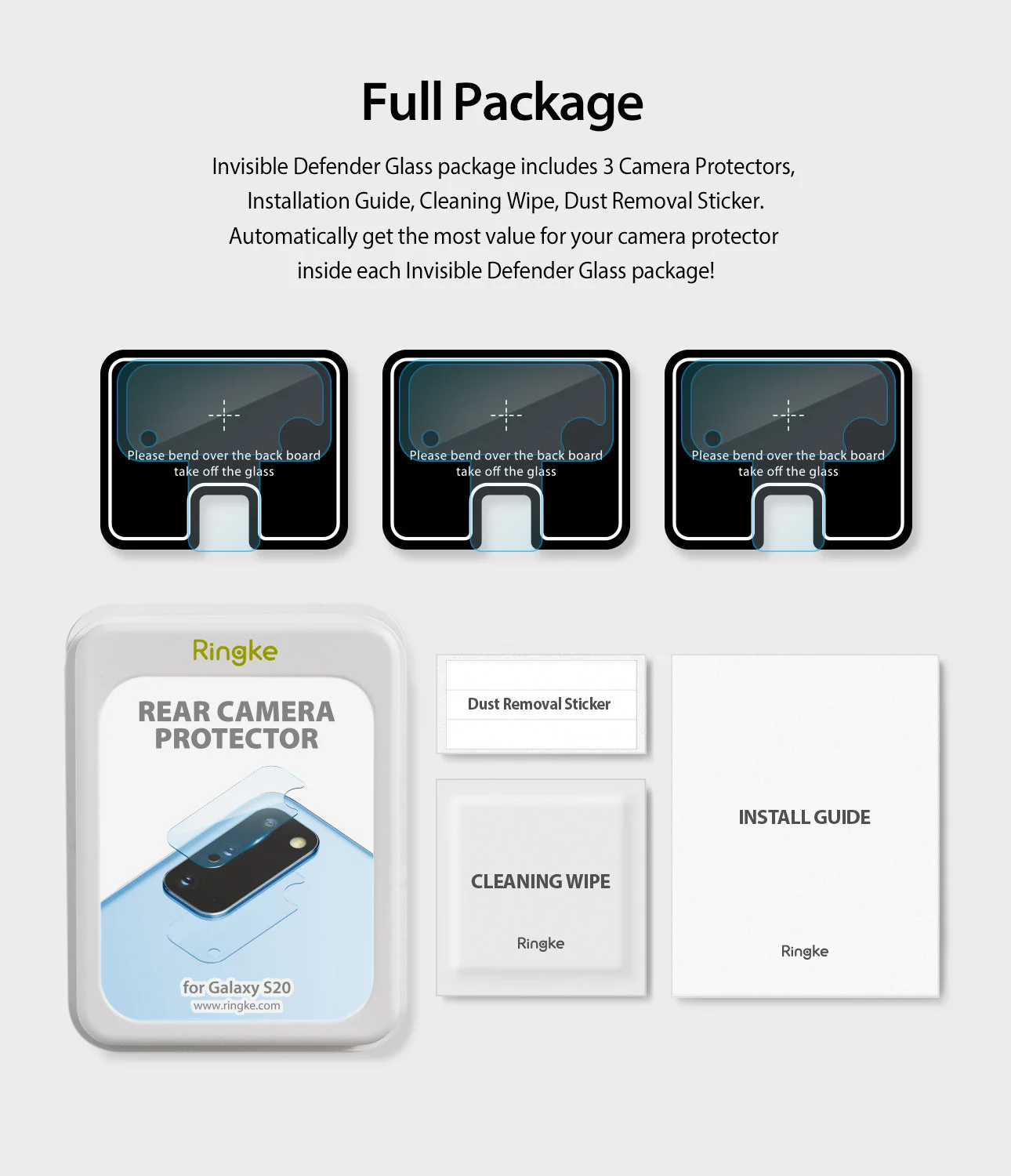 Galaxy S20 Camera Protector | Invisible Defender Glass - Image 13