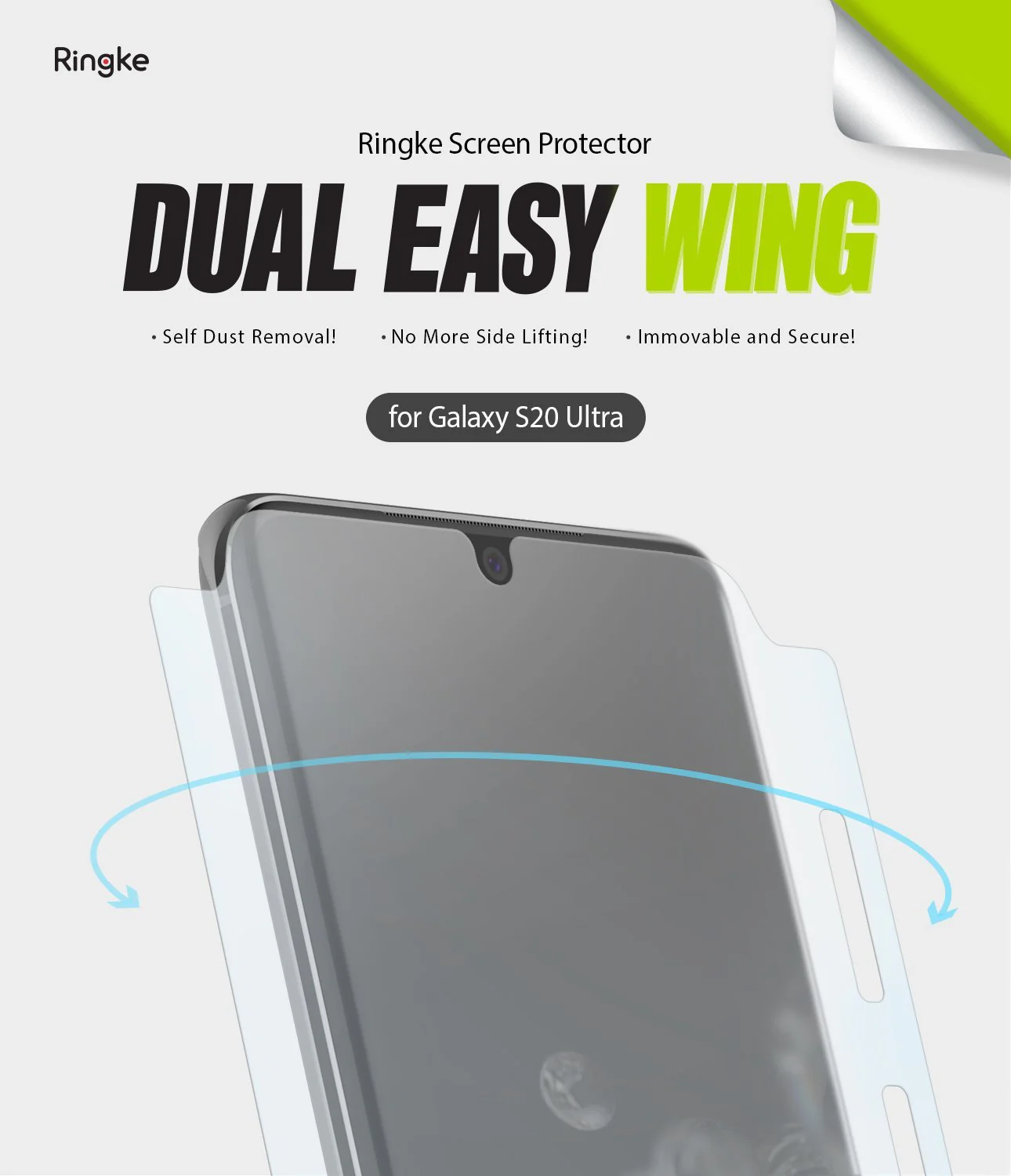 Galaxy S20 Ultra Screen Protector | Dual Easy Wing - Image 2
