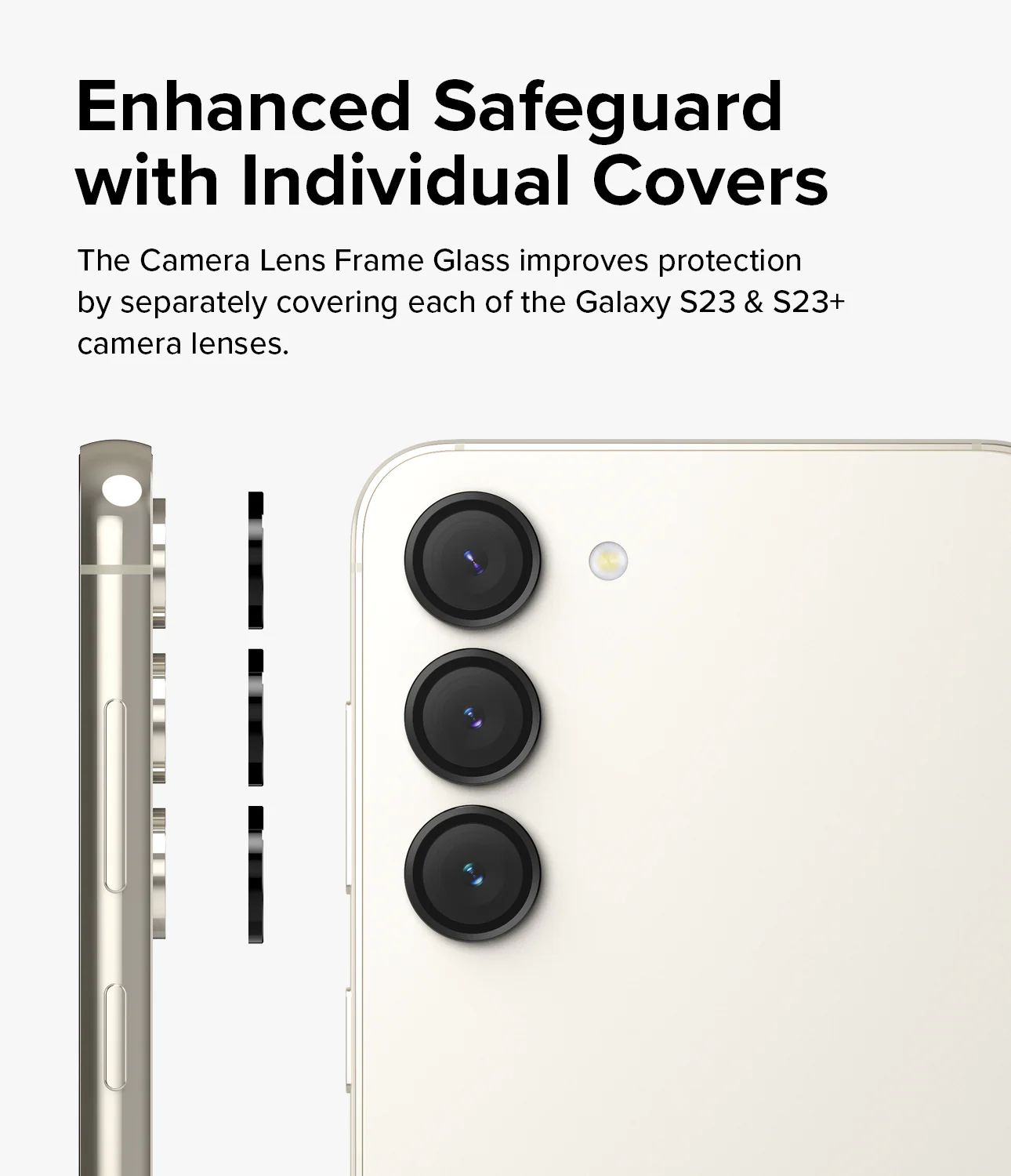 Galaxy S23 / S23 Plus Camera Lens Protector | Camera Lens Frame Glass - Image 7