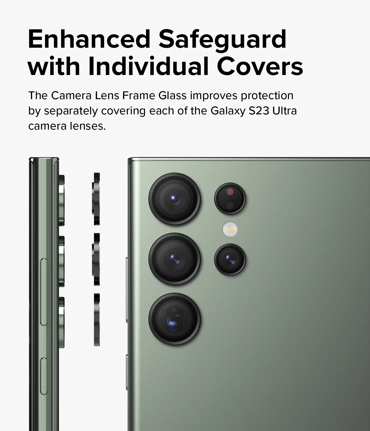 Galaxy S23 Ultra Lens Protector | Camera Lens Frame Glass - Image 8
