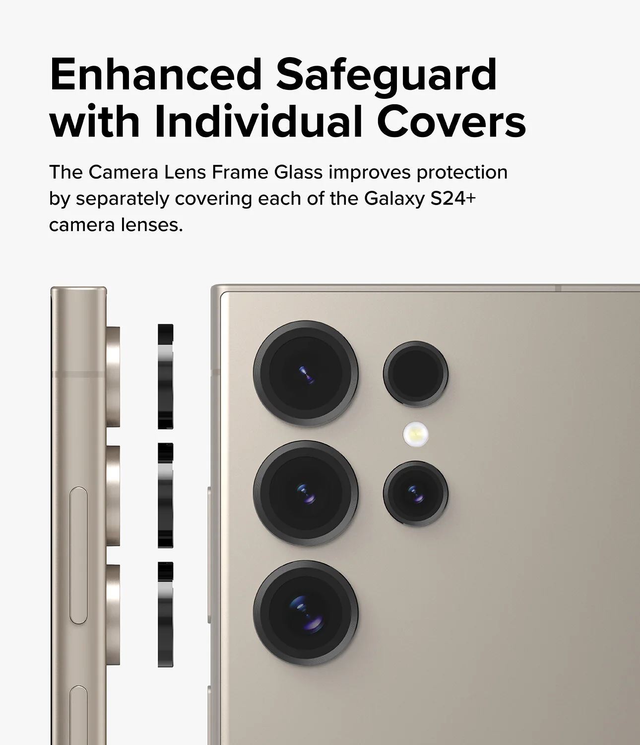 Galaxy S24 Ultra Lens Protector | Camera Lens Frame Glass - Image 4