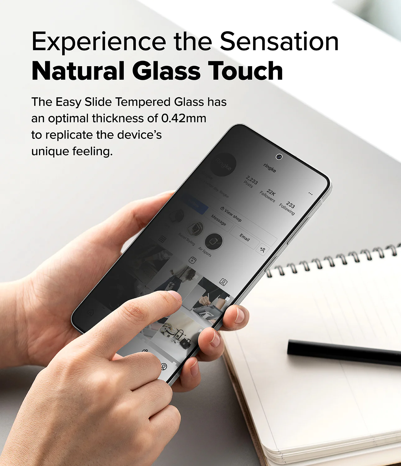Galaxy S25 Edge Screen Protector | Easy Slide Privacy Tempered Glass - Image 11