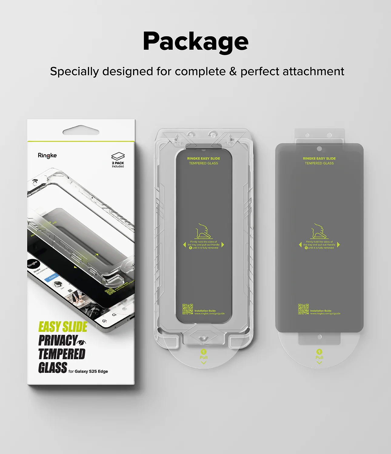 Galaxy S25 Edge Screen Protector | Easy Slide Privacy Tempered Glass - Image 19