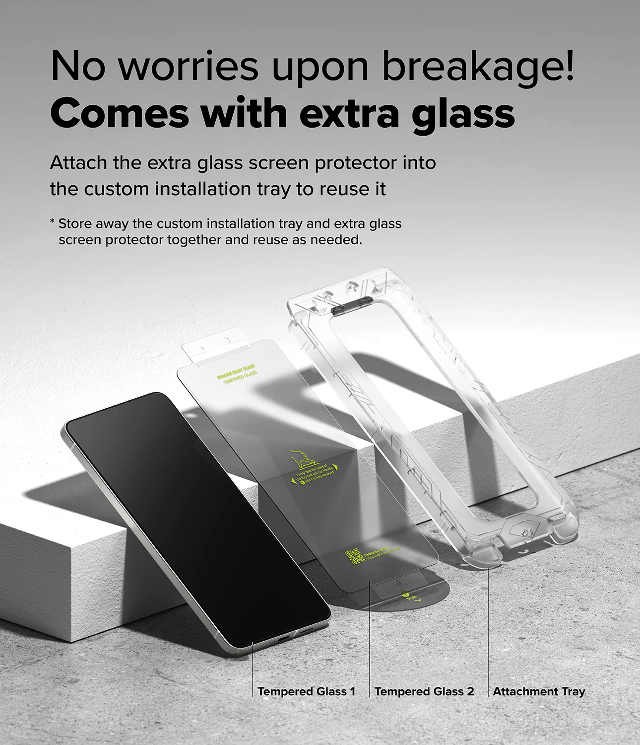 Galaxy S25 Edge Screen Protector | Easy Slide Tempered Glass - Image 5