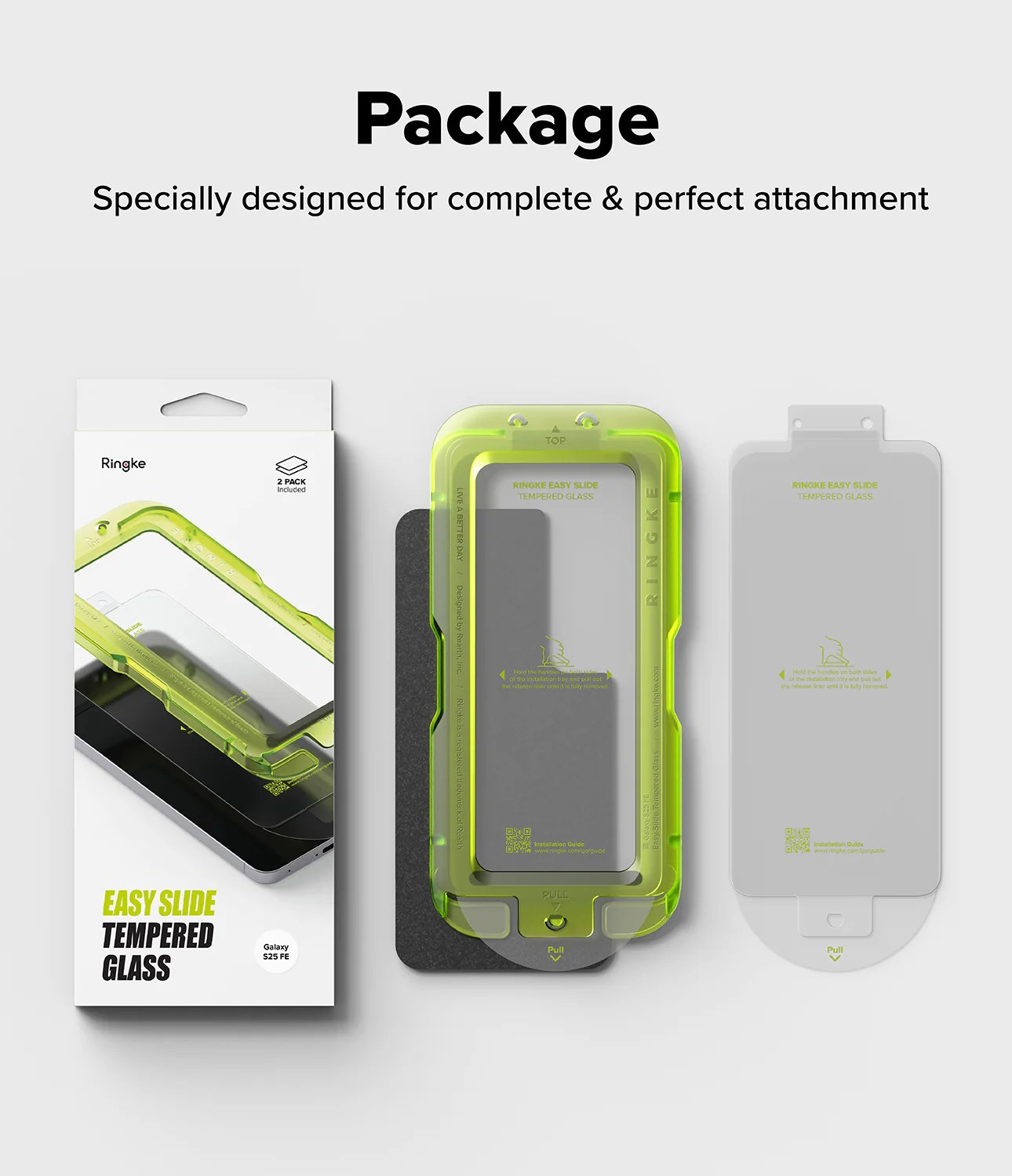 Galaxy S25 FE Screen Protector | Easy Slide Tempered Glass (2P) - Image 17