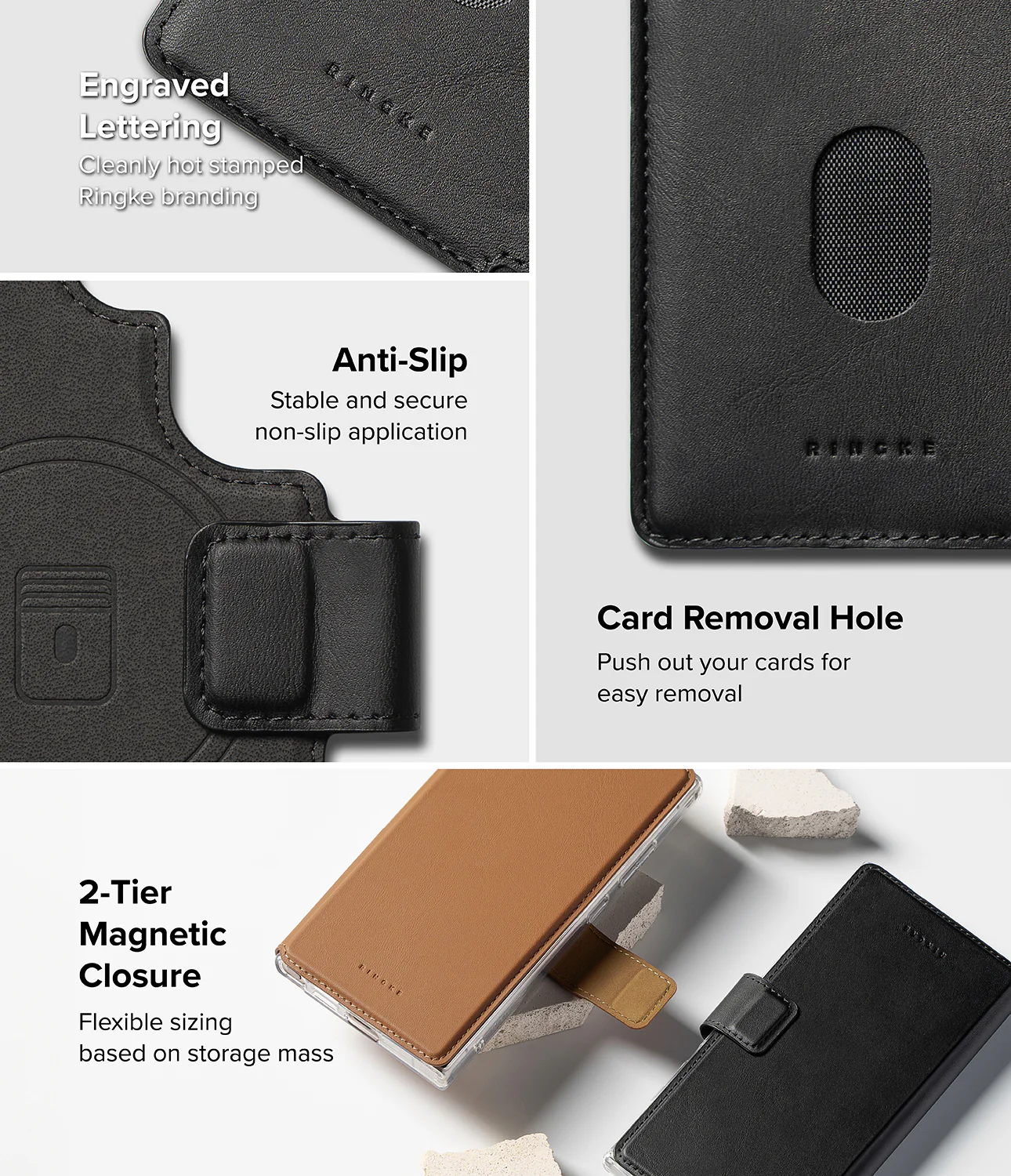 Galaxy S25 Ultra Case Combo | Folio Grip Wallet Magnetic + Fusion Magnetic - Image 15