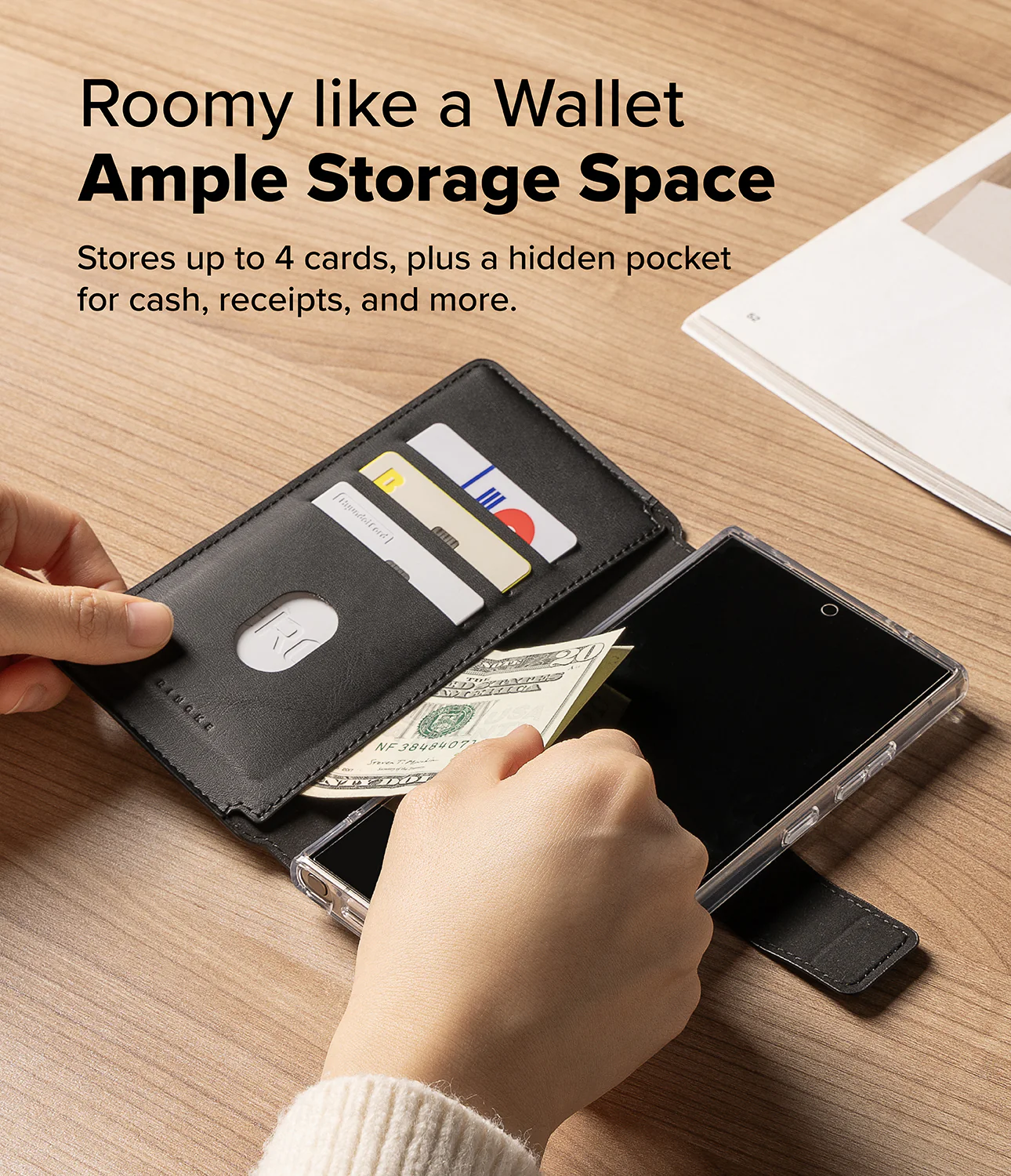 Galaxy S25 Ultra Case Combo | Folio Grip Wallet Magnetic + Fusion Magnetic - Image 8
