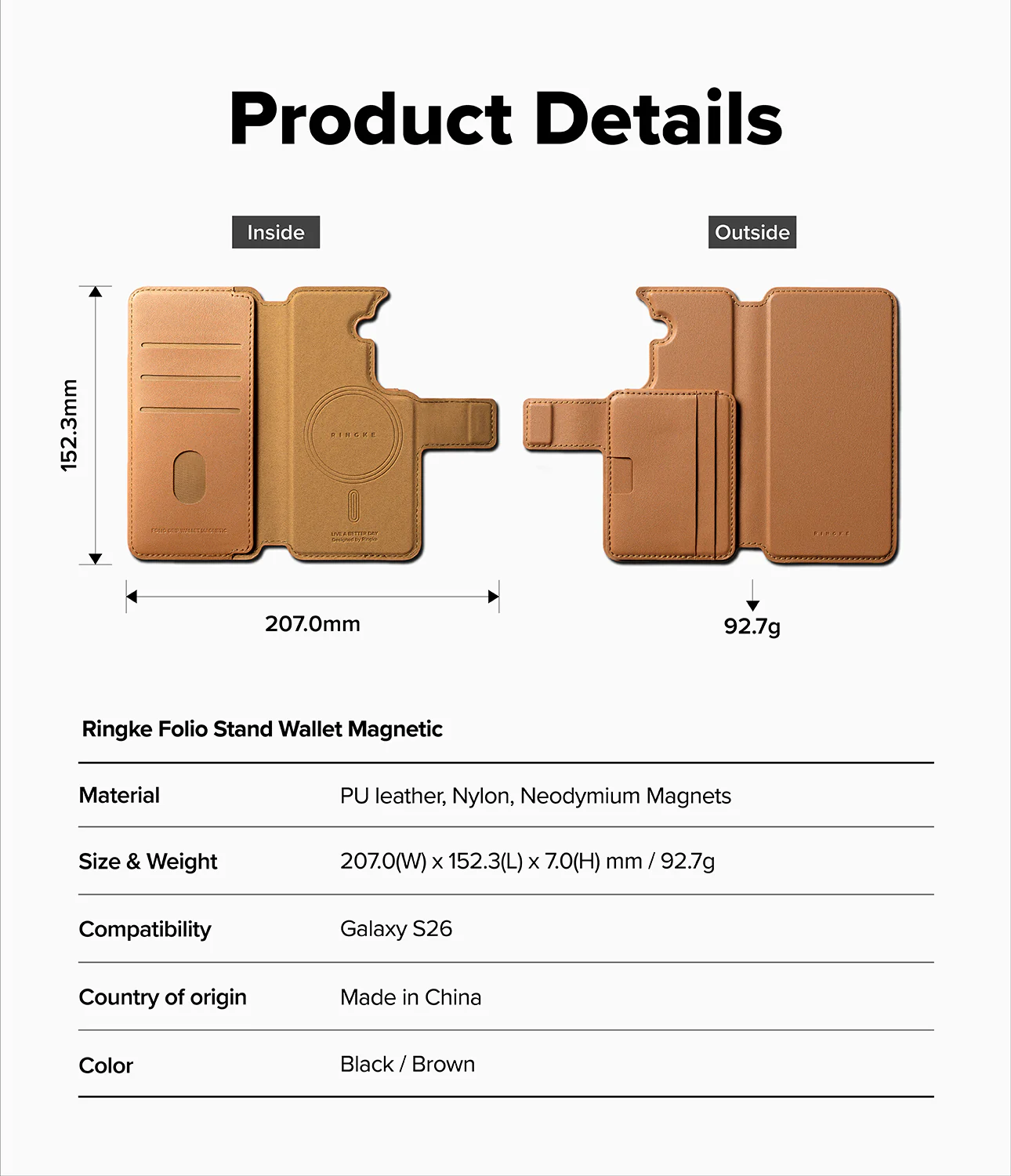 Galaxy S26 Cover | Folio Stand Wallet Magnetic - Image 22