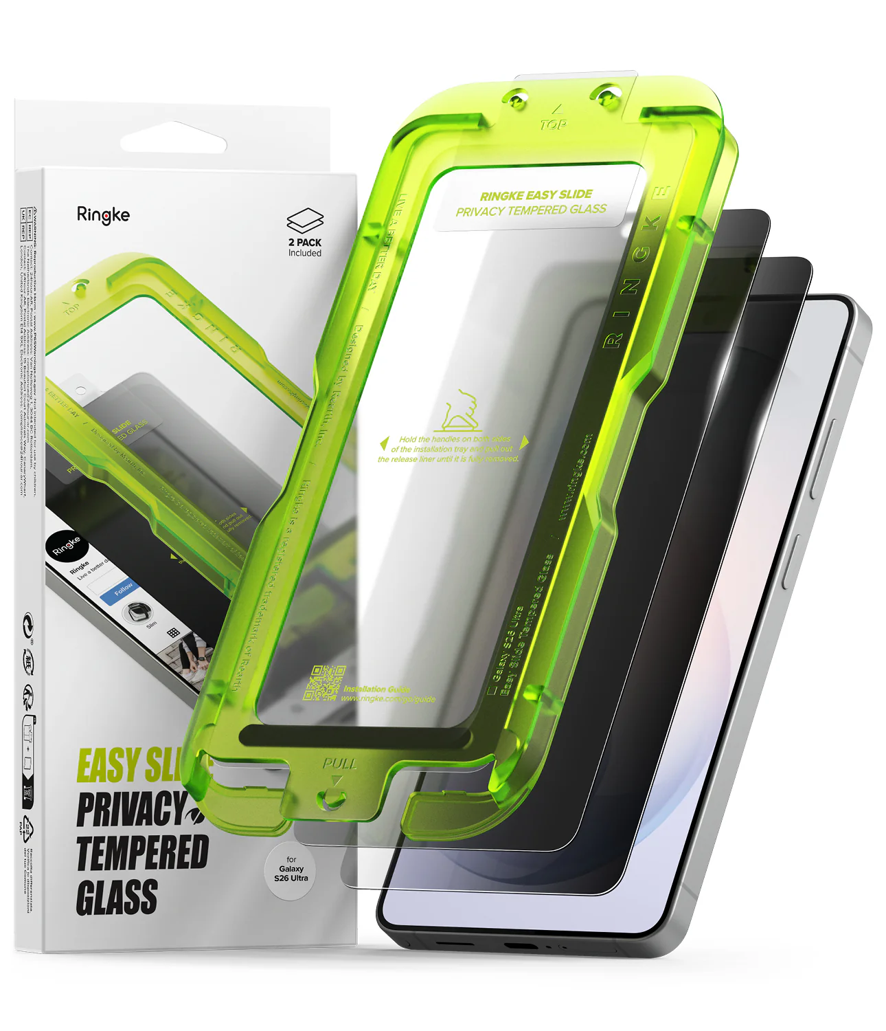 Galaxy S26 Ultra Screen Protector | Easy Slide Privacy Tempered Glass