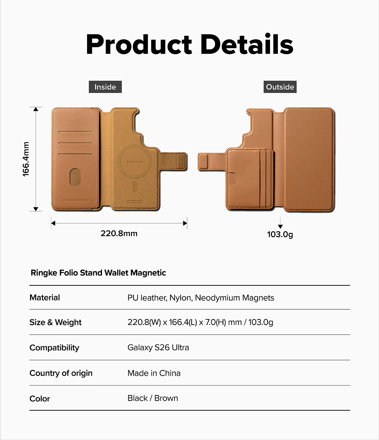 Galaxy S26 Ultra Cover | Folio Stand Wallet Magnetic - Image 22