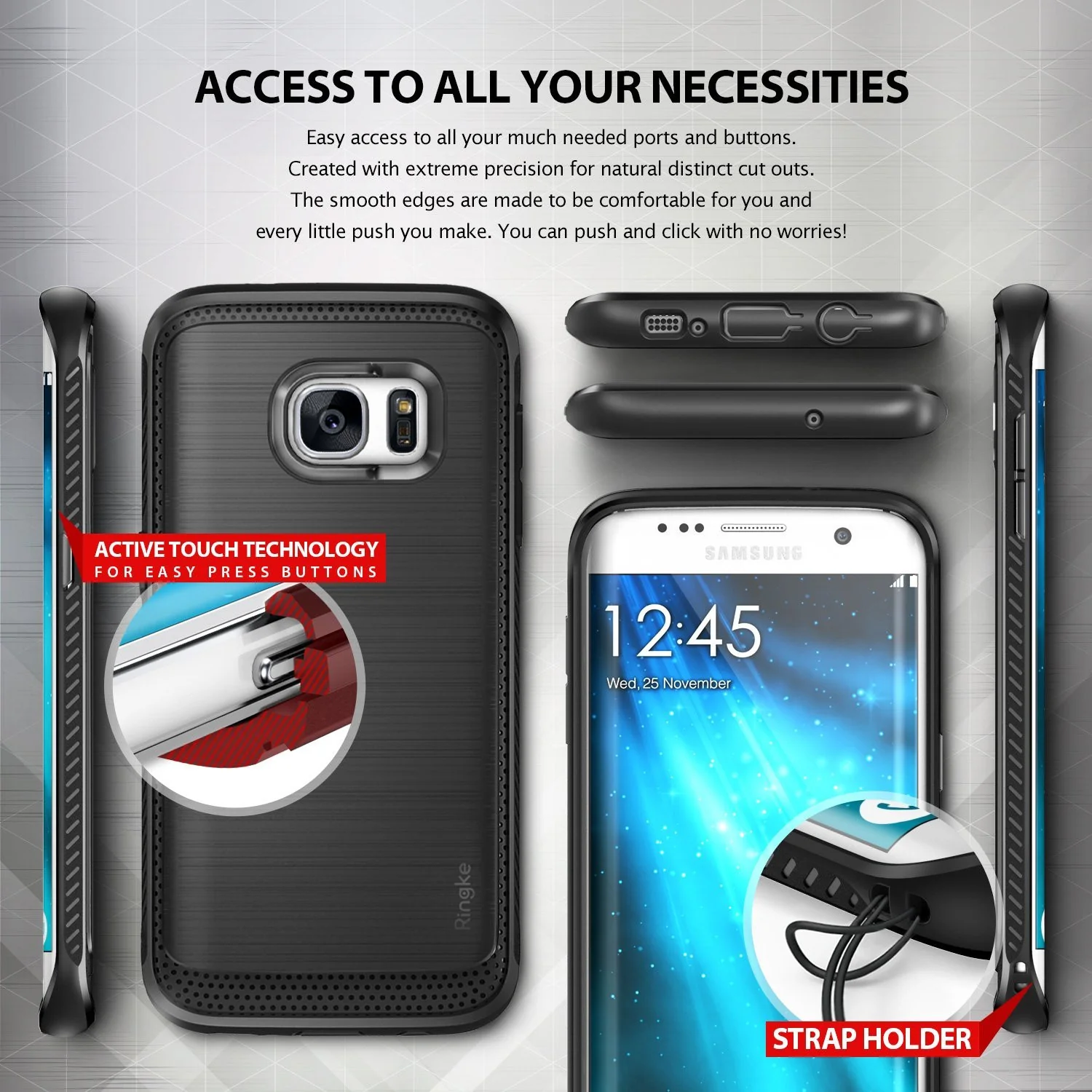 Galaxy S7 Edge Case | Onyx - Gray - Image 7