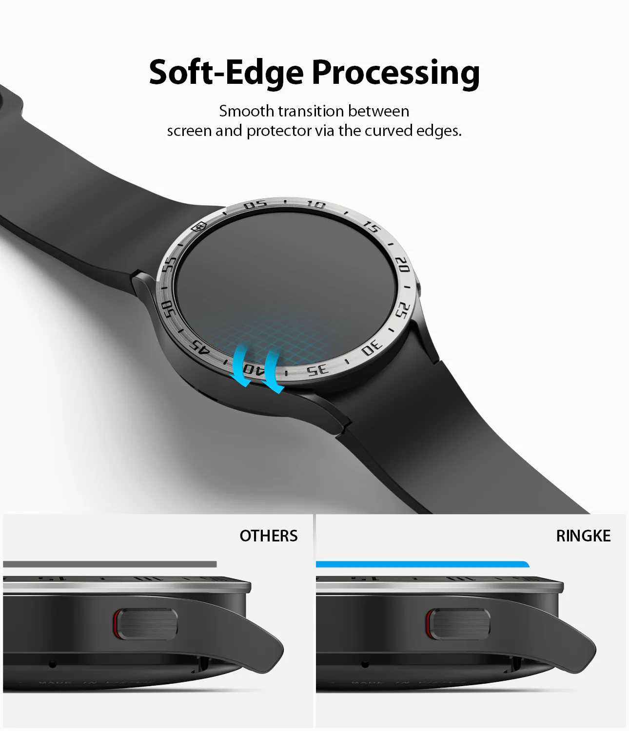 Galaxy Watch 5/4 40mm Screen Protector for Bezel Styling | Glass - R2 - Image 6