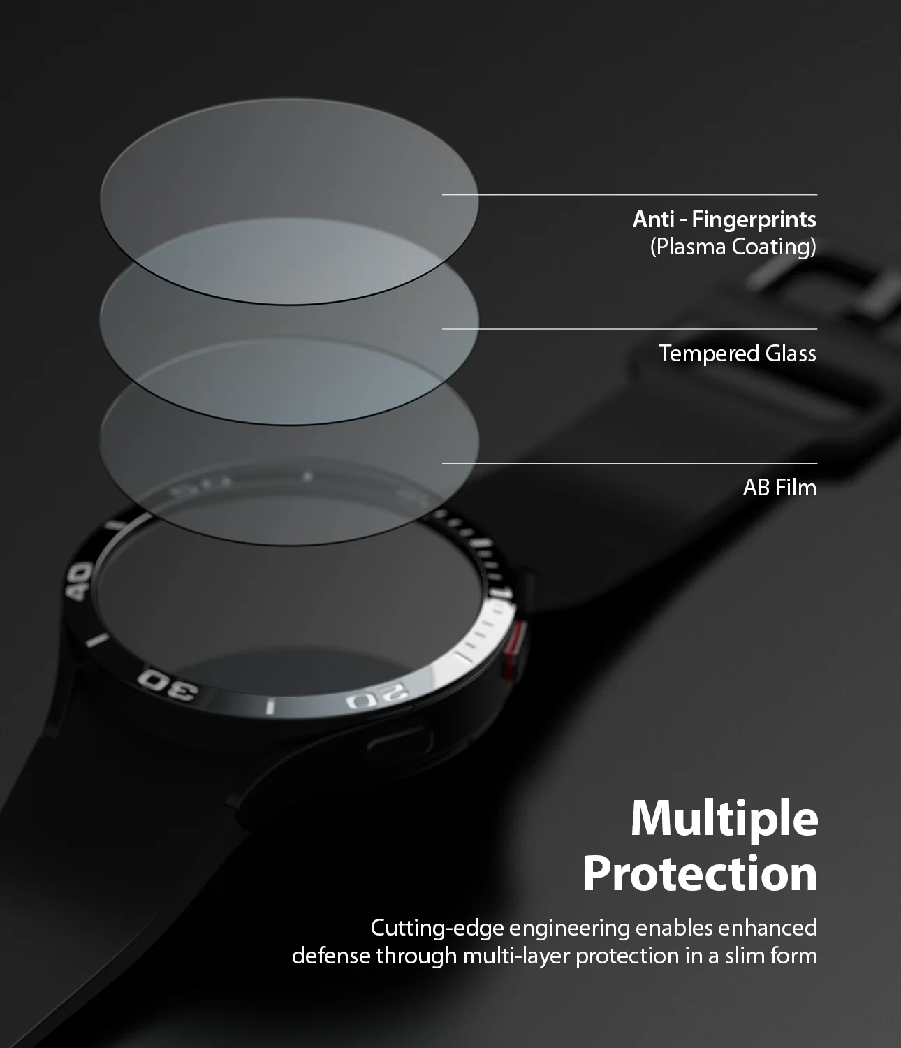 Galaxy Watch 5/4 44mm Screen Protector for Bezel Styling | Glass - R5 - Image 7