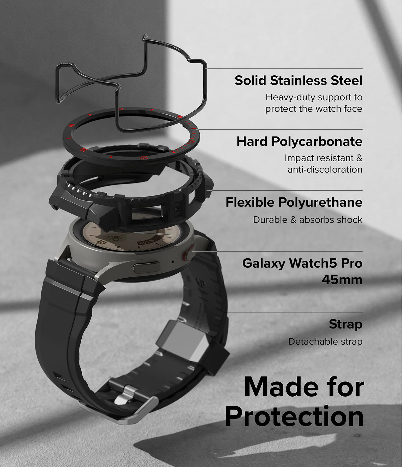 Galaxy Watch 5 Pro (45mm) Case + Band + Wire | Fusion-X Guard - Image 10