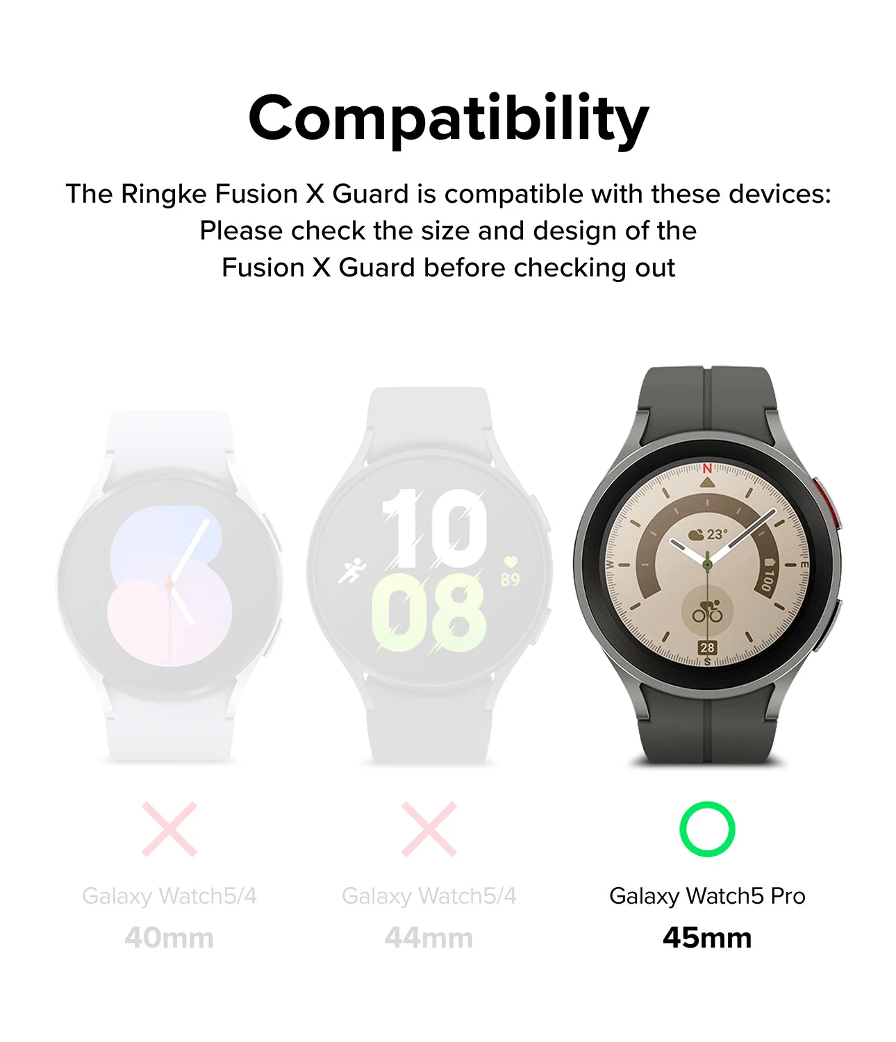 Galaxy Watch 5 Pro (45mm) Case + Band + Wire | Fusion-X Guard - Image 20