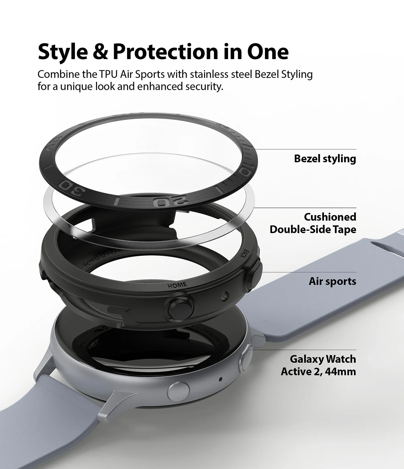 Galaxy Watch Active 2 (44mm) | Air Sports Black + Bezel Styling - Image 29