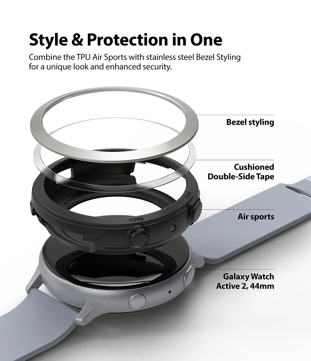 Galaxy Watch Active 2 (44mm) | Air Sports Black + Bezel Styling - Image 5