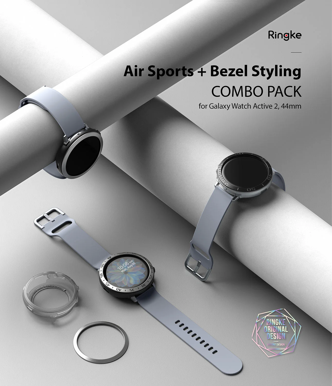Galaxy Watch Active 2 (44mm) | Air Sports Matte Clear + Bezel Styling - Image 2